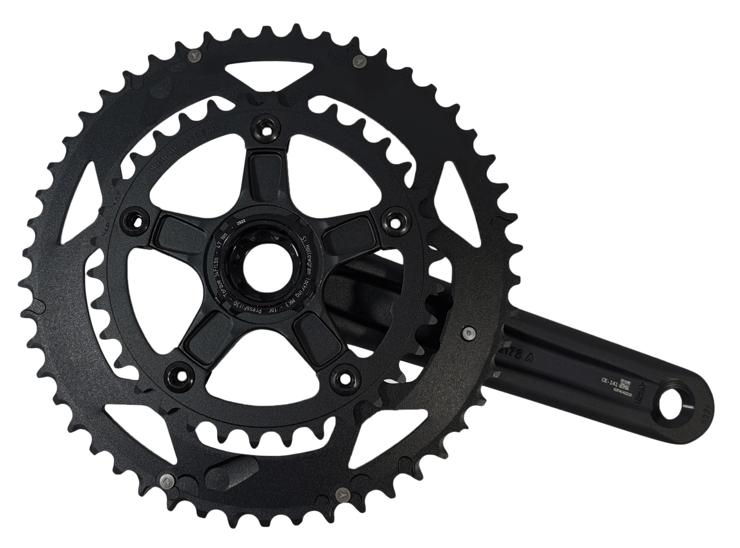 Kurbelgarnitur Kettenradgarnitur Fahrradkurbel Kurbel 2-fach - FSA CK-141SS - für Rennrad - Cannondale One-Logo - Kurbelarmlänge 170mm/172,5mm/175mm - 50/34 Zähne - BB30 - 2x 11fach - Alu Kettenblatt