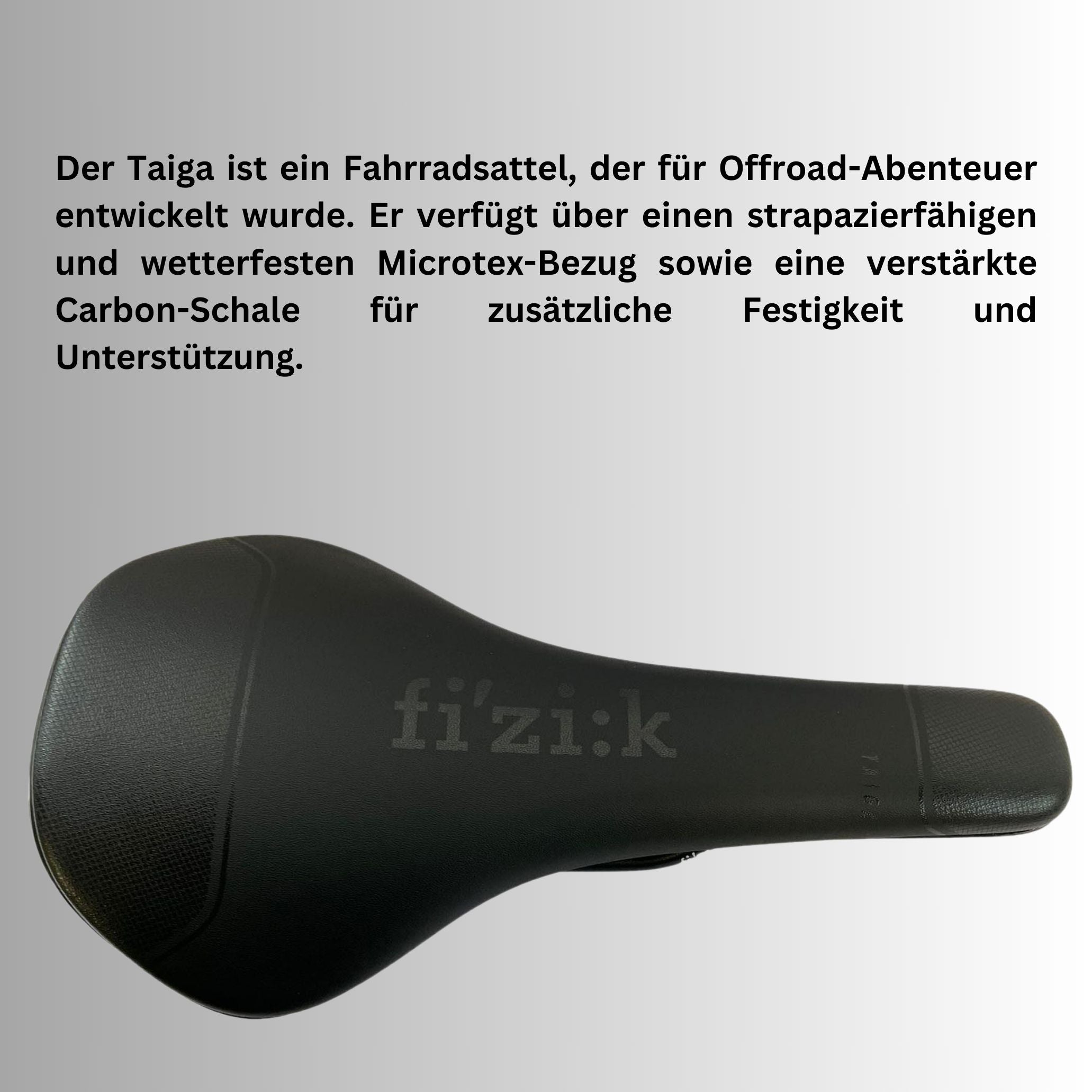 Fahrradsattel MTB Sattel Radsattel - Fizik Taiga - für Rennrad BMX Fixie Singlespeed MTB - Klassischer Fahrradsitz mit ICS-System - für Patentsattelstütze
