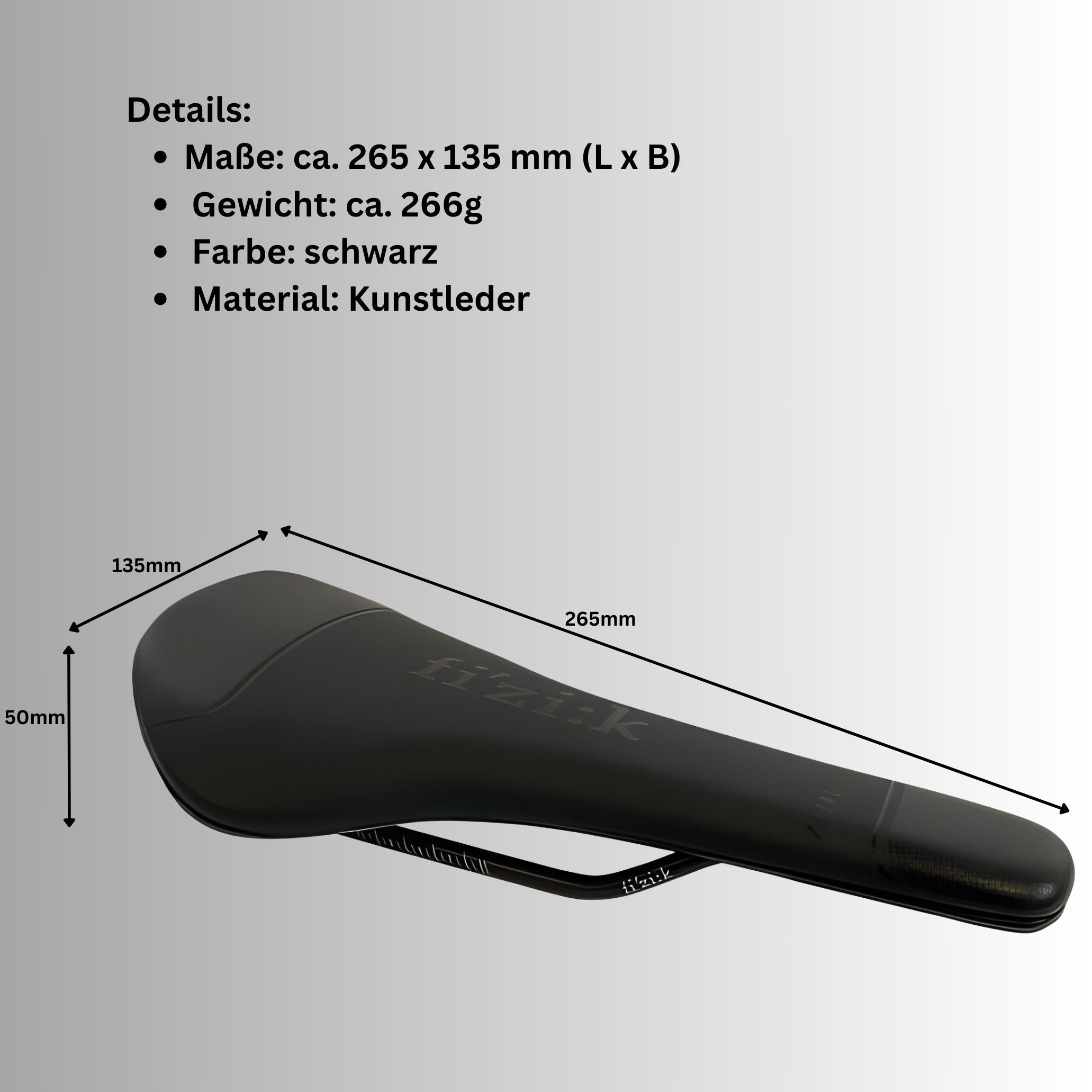 Fahrradsattel MTB Sattel Radsattel - Fizik Taiga - für Rennrad BMX Fixie Singlespeed MTB - Klassischer Fahrradsitz mit ICS-System - für Patentsattelstütze