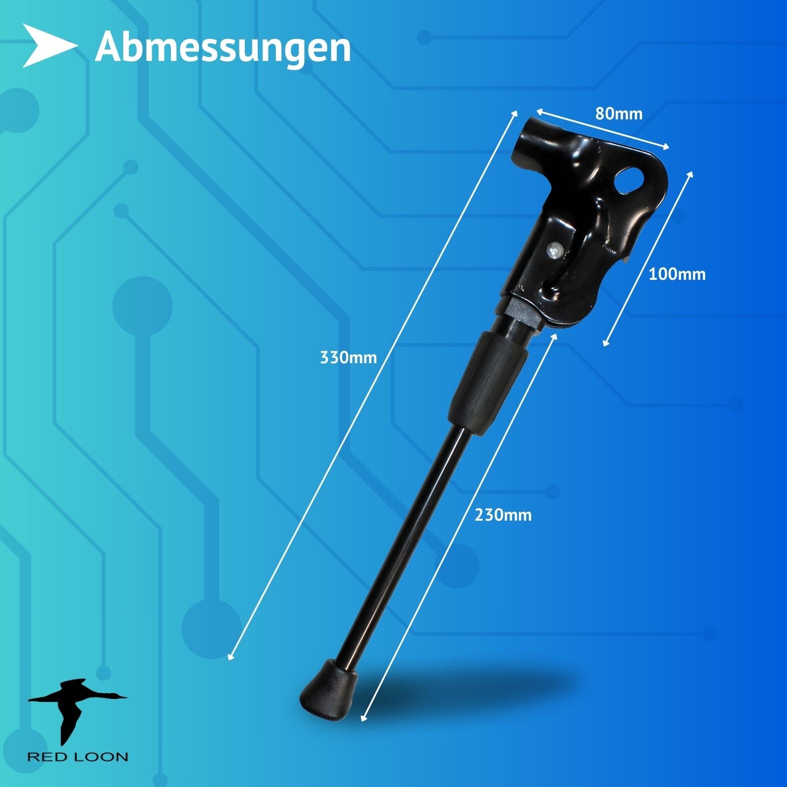 Red Loon Fahrradständer 26-28 Zoll - universal Fahrrad Seitenständer Hinterbauständer Bike Stand Parkstütze Radständer für Mountainbike, Rennrad, Trekking-Rad