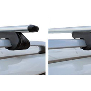Dachbox VDPJUXT500 500Ltr abschließbar schwarz + Dachträger CRV107 kompatibel mit Seat Alhambra III (5 Türer) ab 2010