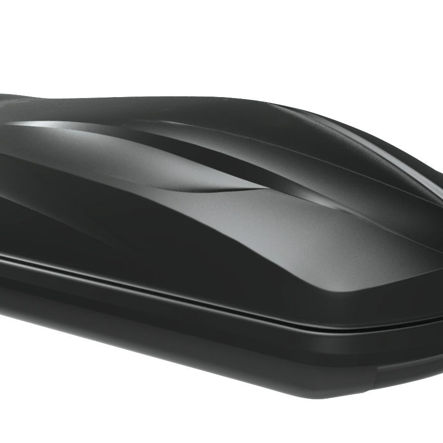 Dachbox/Gepäckbox CUBE370 + Dachträger/Relingträger KING1 112 cm kompatibel mit für Opel Astra (J) Sport Tourer (5 Türer) 11-16