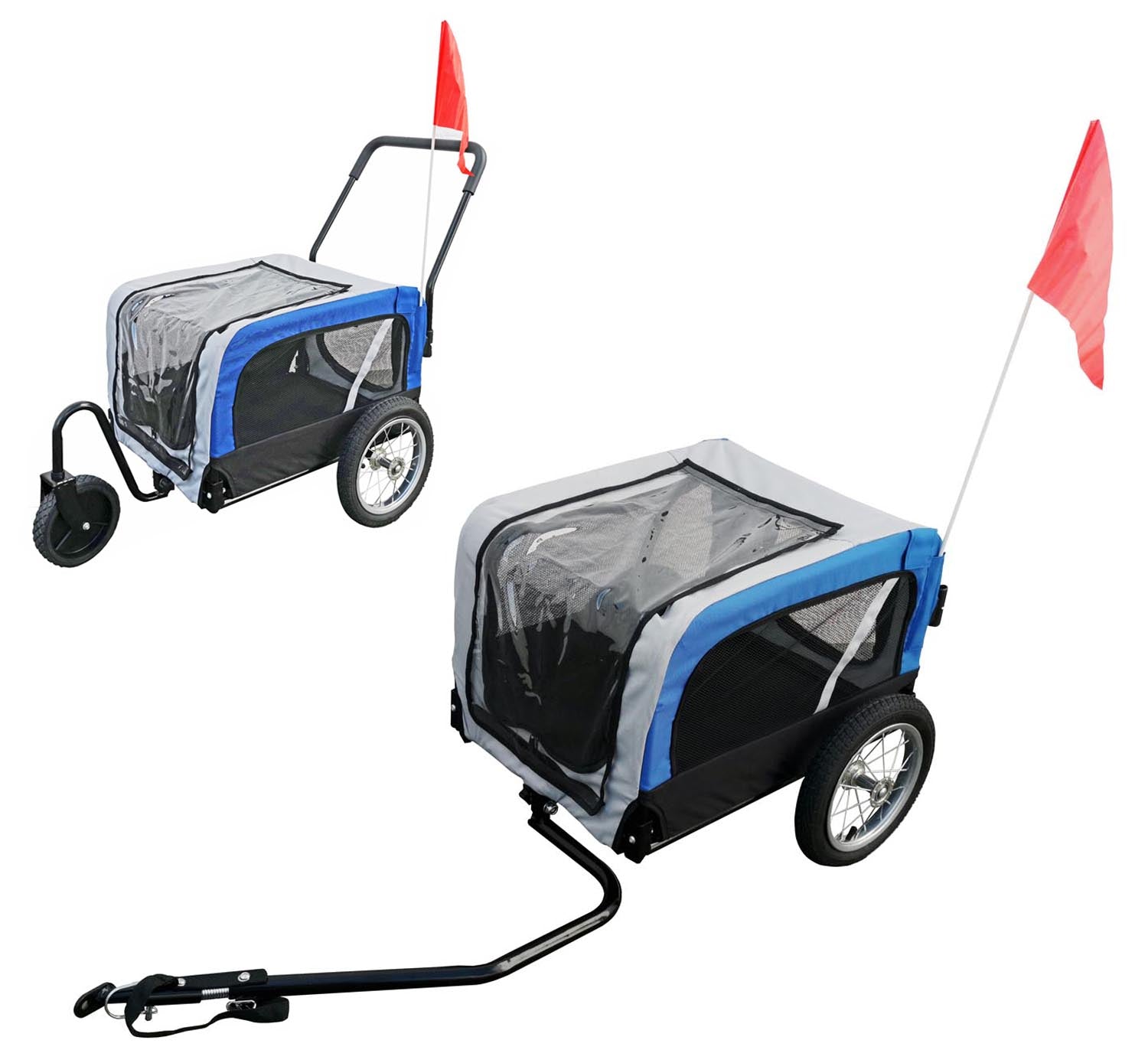 Hundeanhänger Red Loon für Mini Hunde Anhänger Jogger Transporter Fahrradanhänger