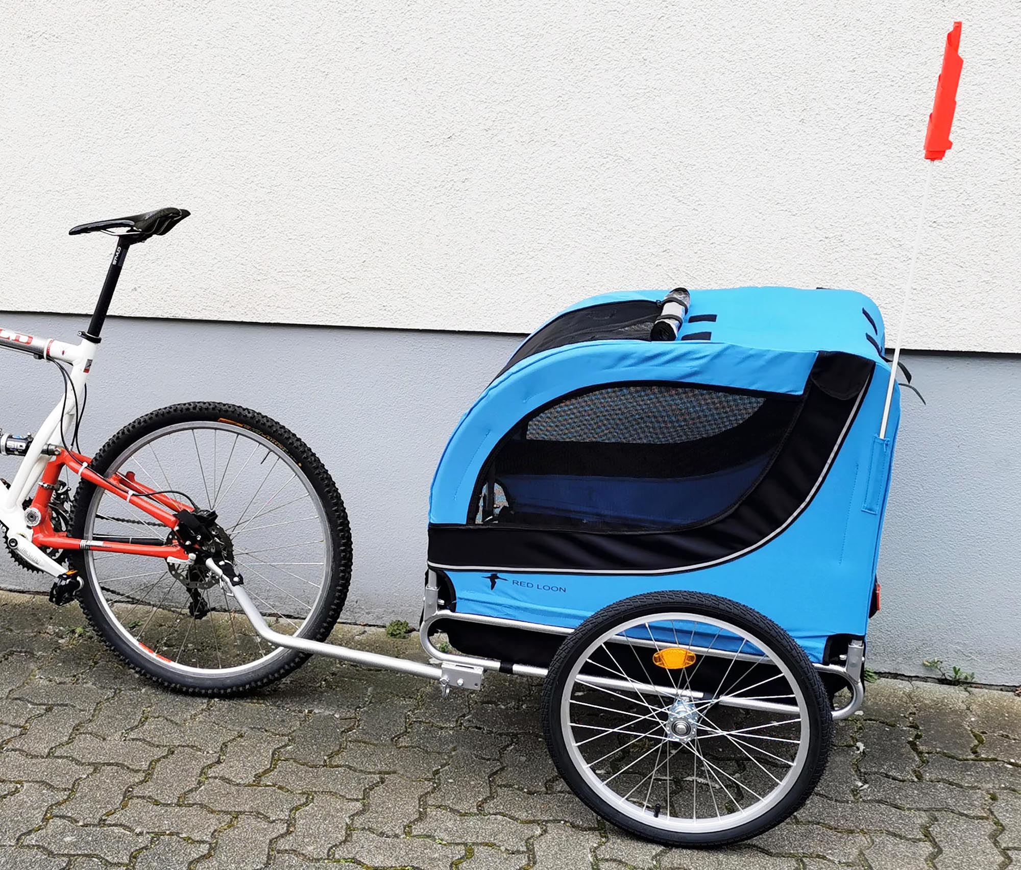 Hundeanhänger Red Loon Hunde Anhänger Transporter Fahrradanhänger bis 40kg