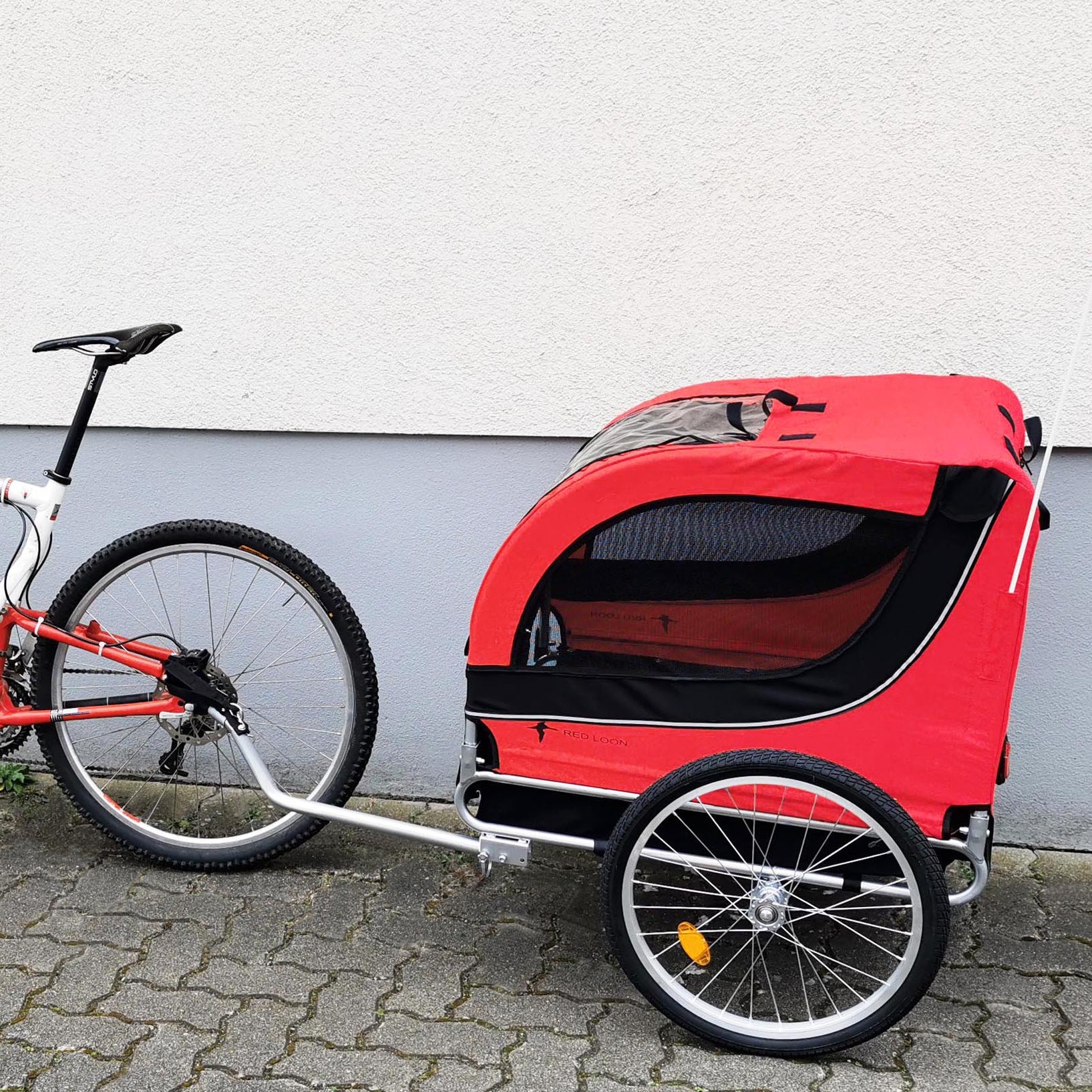 Hundeanhänger Red Loon Hunde Anhänger Transporter Fahrradanhänger bis 40kg