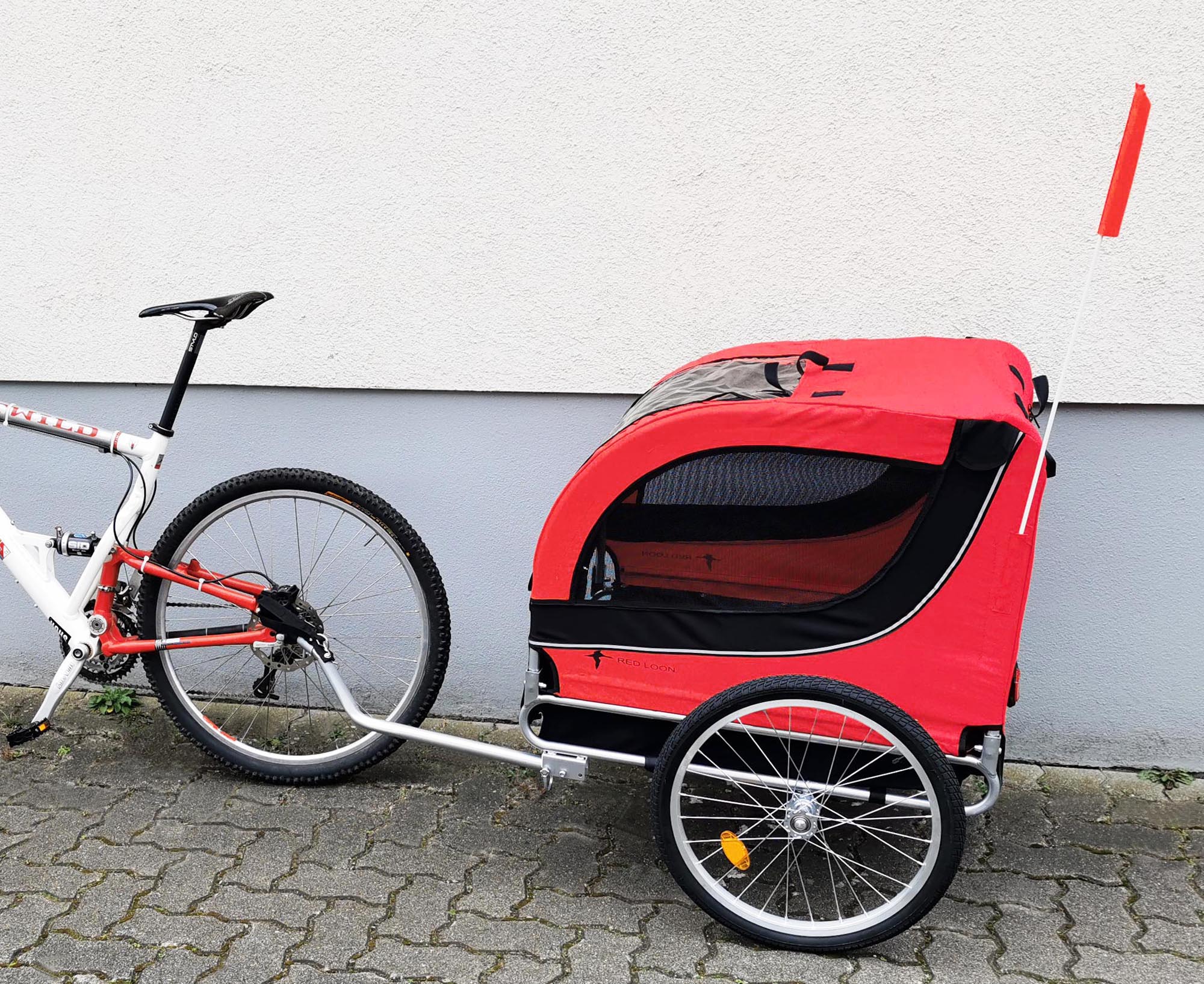 Hundeanhänger Red Loon Hunde Anhänger Transporter Fahrradanhänger bis 40kg