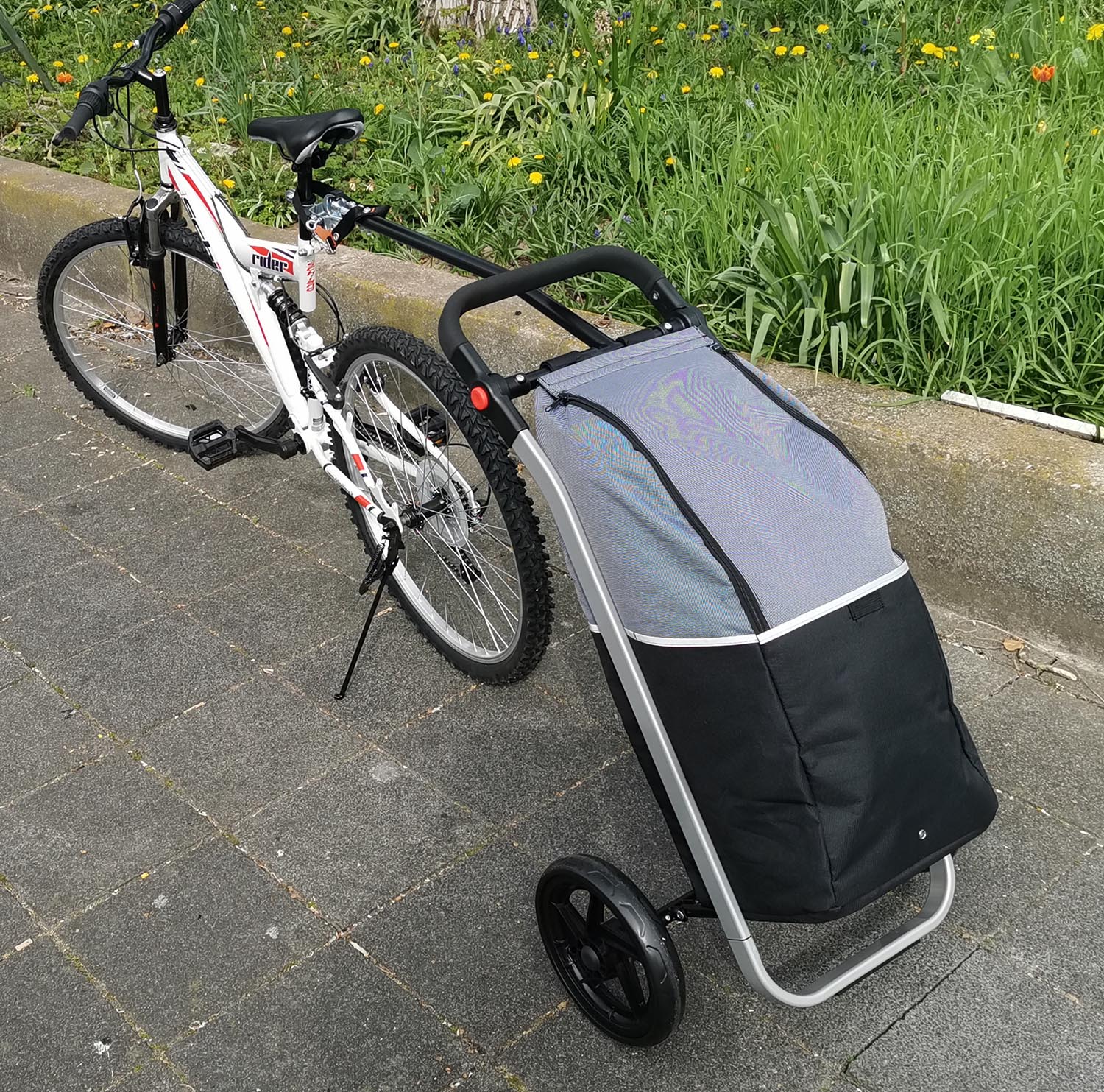 trolley fahrradanhänger Fahrradanhänger Red Loon Lastenanhänger Trolley EinkaufstascheTragkraf – Redloonbike24 by vonderpalette