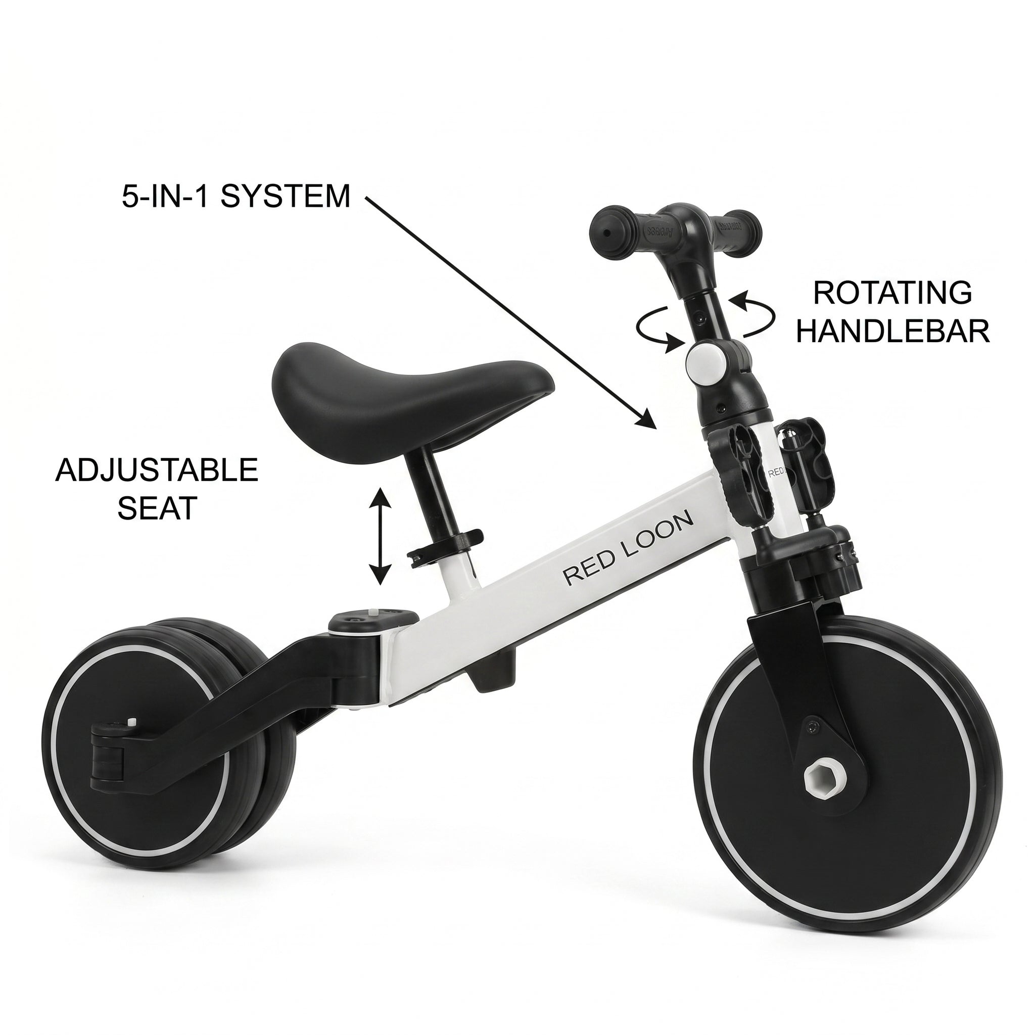 Red Loon 5in1 Kinder Lauflernrad Laufrad Dreirad Lauffahrrad Lauflernhilfe