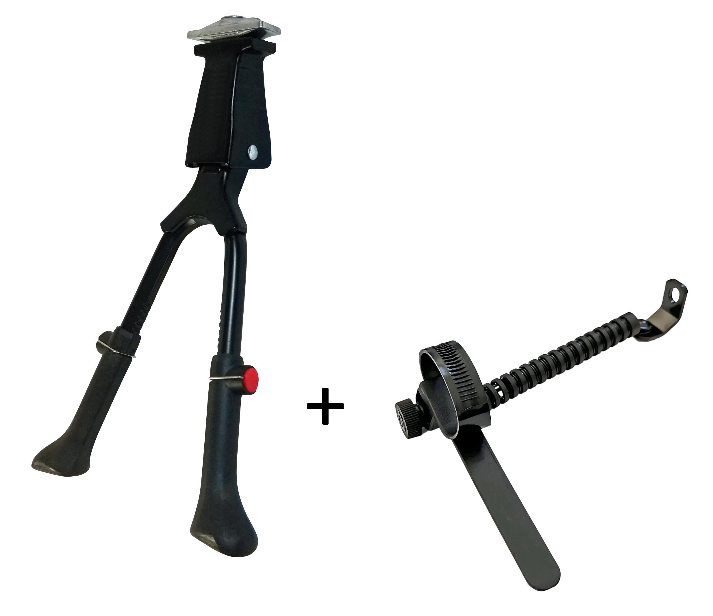 Red Loon Zweibeinständer 26 27 28 Zoll Fahrradständer Doppelständer + Lenkungsdämpfer Ø28,6-31,8mm