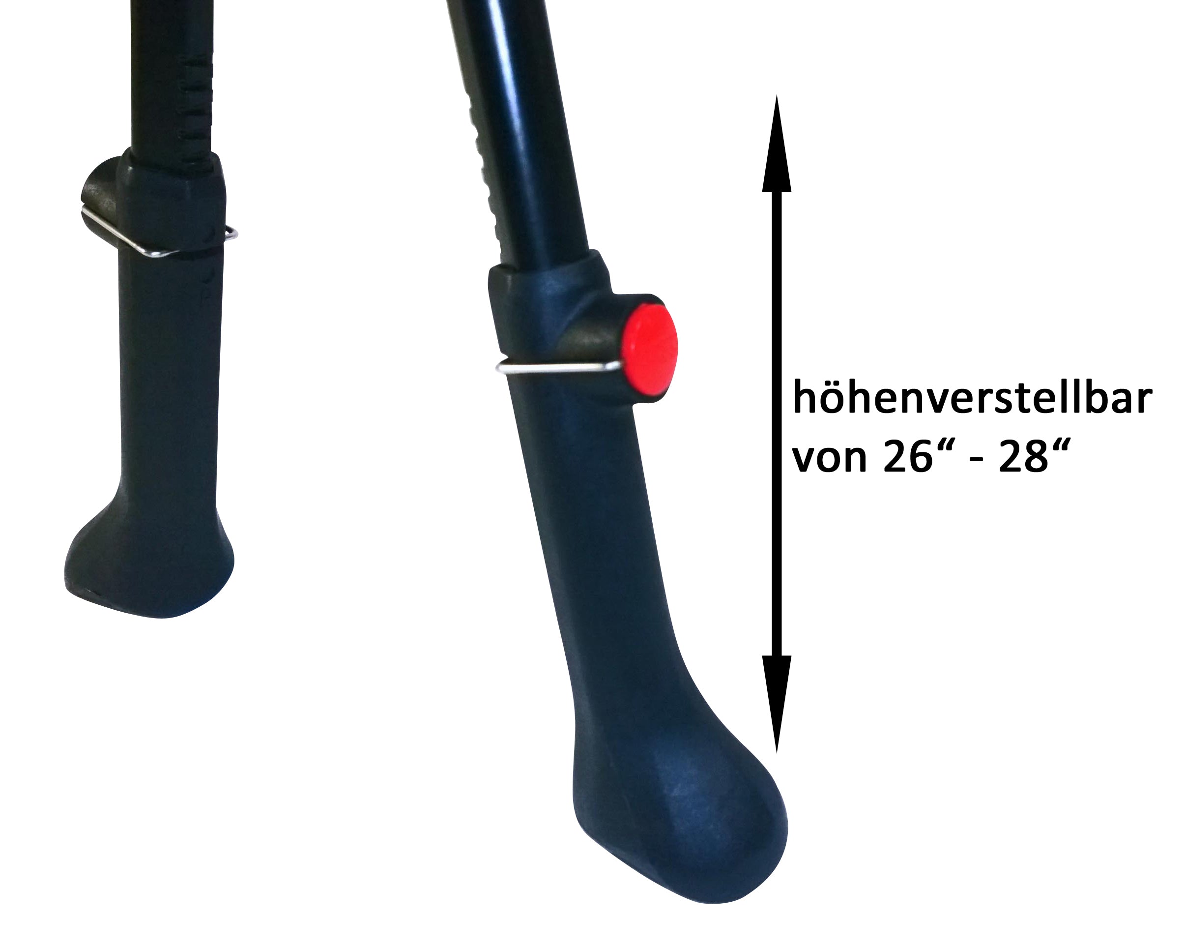 Red Loon Zweibeinständer 26 27 28 Zoll Fahrradständer Doppelständer + Lenkungsdämpfer Ø28,6-31,8mm