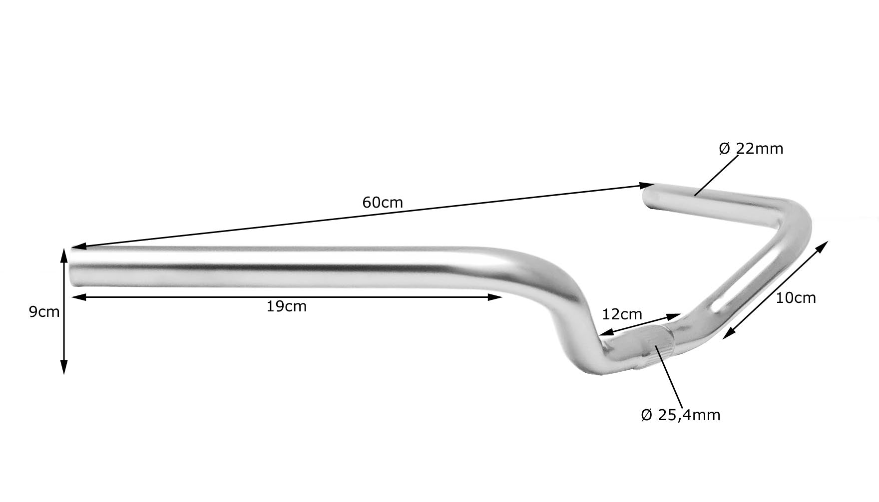 Fahrrad Retro Touring Lenker Fahrradlenker 25.4mm Griffweite 60 62 64 cm Trekkingbike