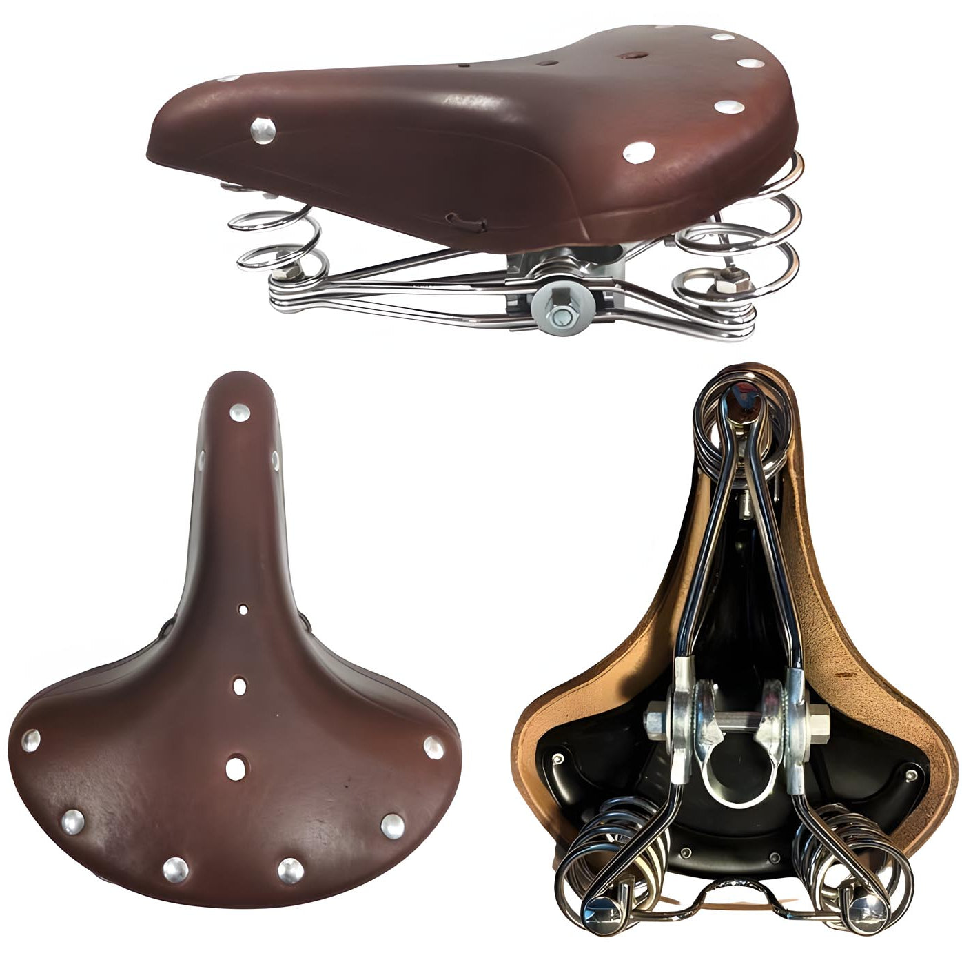 Fahrradsattel BGB-902 Ledersattel Retro Sattel Fahrradsitz Hollandrad gefedert