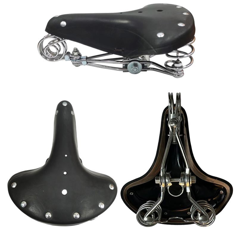 Fahrradsattel BGB-916 Ledersattel Retro Sattel Fahrradsitz Hollandrad gefedert