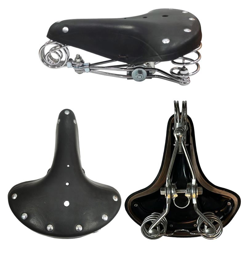 Fahrradsattel BGB-916 Ledersattel Retro Sattel Fahrradsitz Hollandrad gefedert