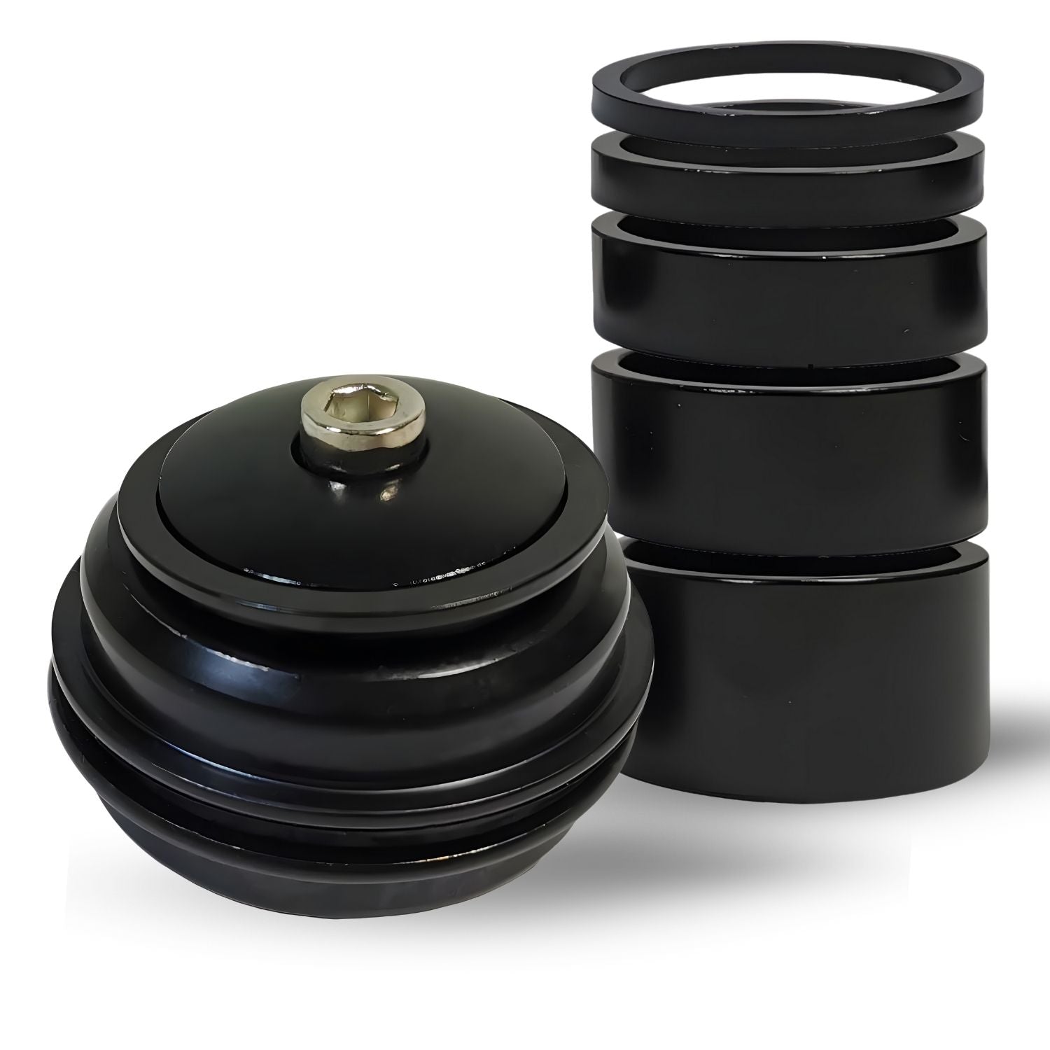 Fahrrad Alu Steuersatz A-Head + Distanzringe 28,6mm Lenkervorbau Lenkkopflager Spacer