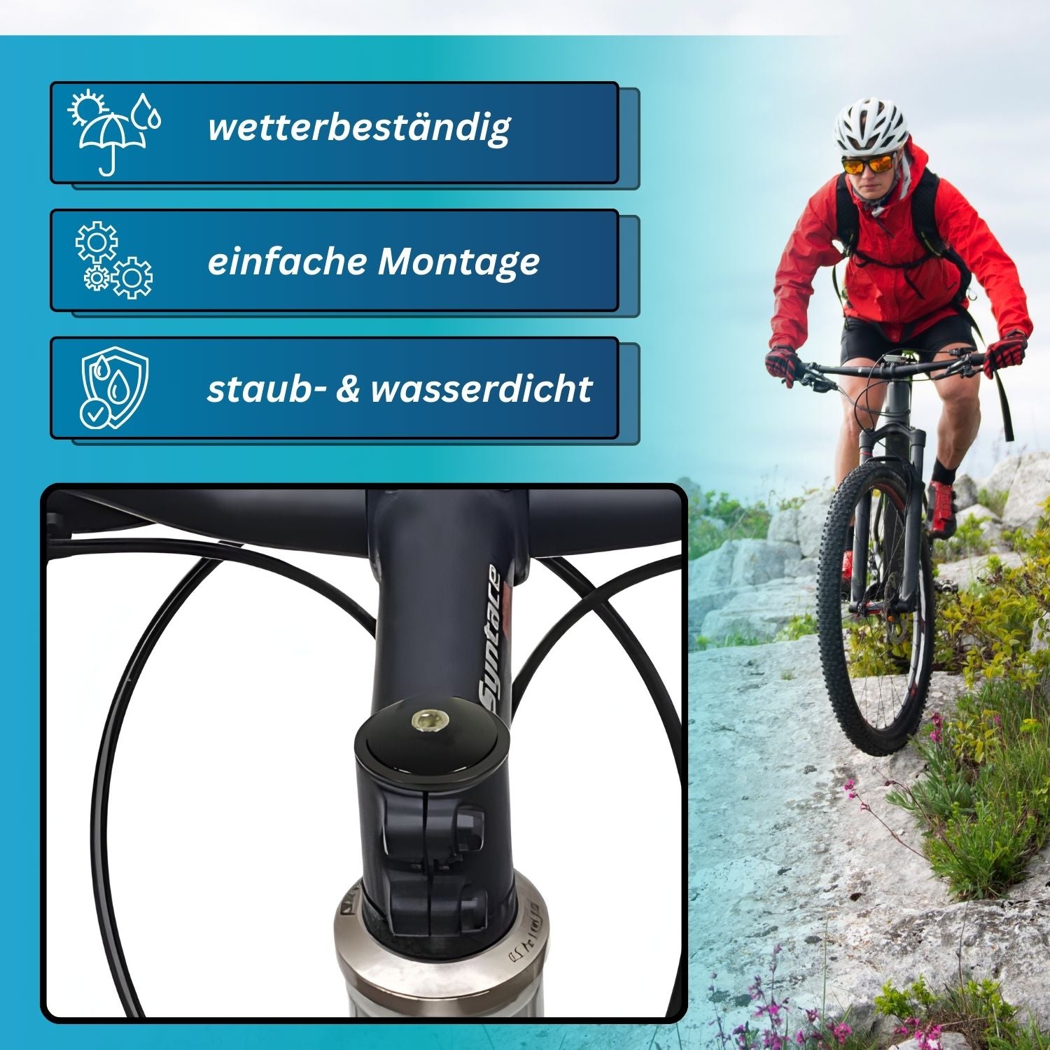 Fahrrad Steuersatz 1 1/8 MTB - Red Loon - Ahead Kugelring semi integriert - Aluminium Lenkkopflager Low Stack - Fahrrad Headset Lenklager Steuerkopf Lager - für Mountainbikes Rennrad Citybikes usw