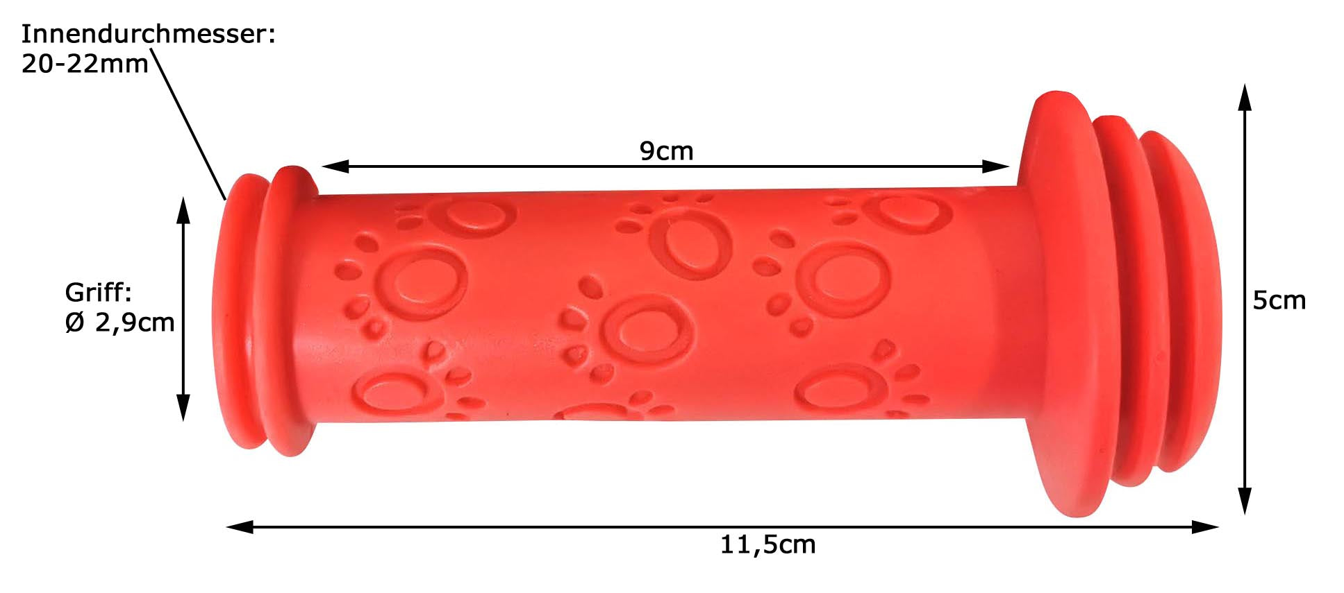 Fahrradgriffe 115mm Kinder Sicherheitsgriffe Griffe Lenkergriffe Red Loon Lenker Fahrrad