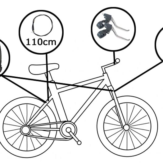 Cantilever Bremsenset vorne + hinten V-Brake Fahrradbremse inkl Züge und Beläge Red Loon