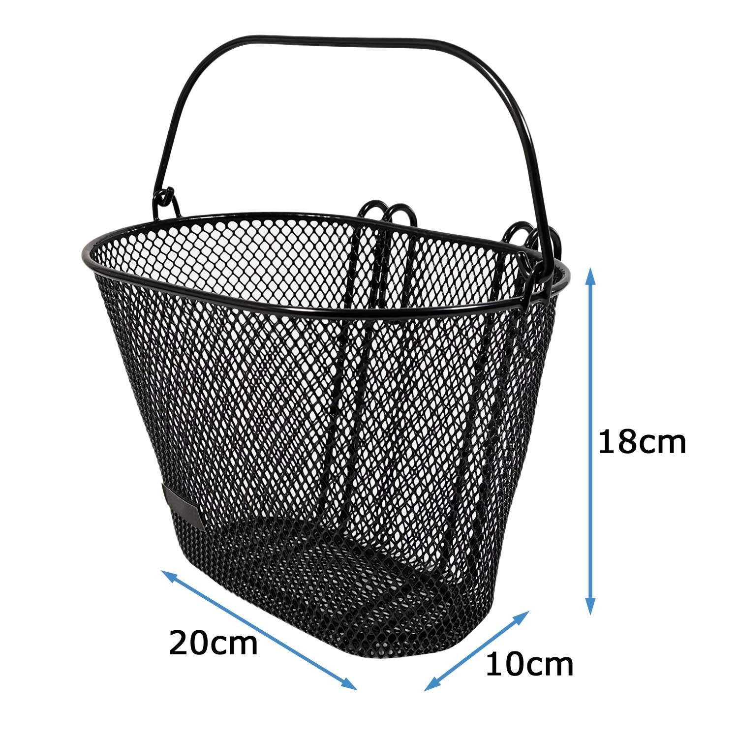 Kinder Fahrradkorb weiss Lenkerkorb Metall vorne Korb Kinder Fahrrad 20x18x10cm