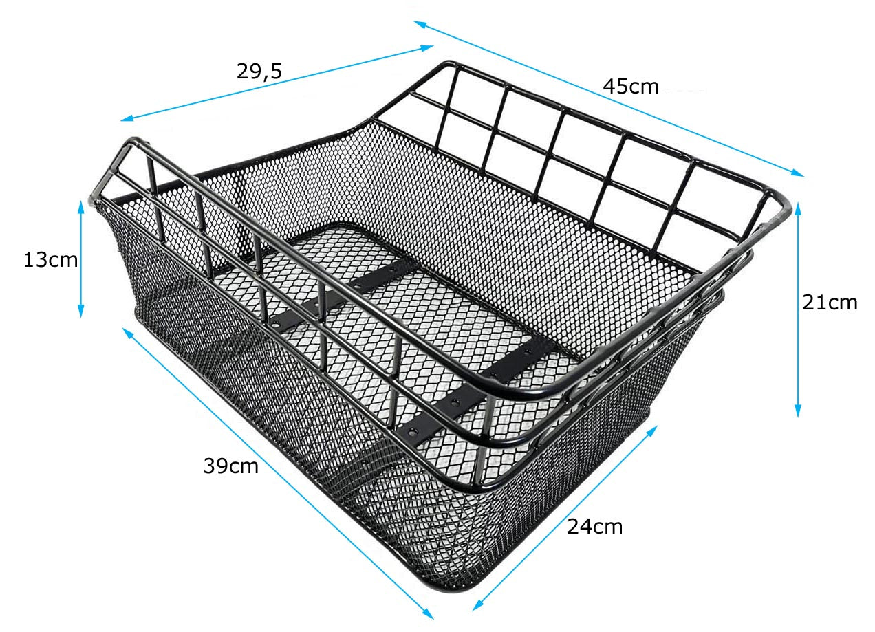 Fahrradkorb XXL Schultaschenkorb Einkaufskorb Gepäckträgerkorb 45x29,5x21 cm