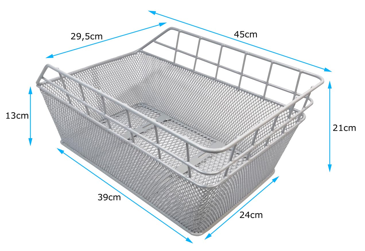 Fahrradkorb XXL Schultaschenkorb Einkaufskorb Gepäckträgerkorb 45x29,5x21 cm
