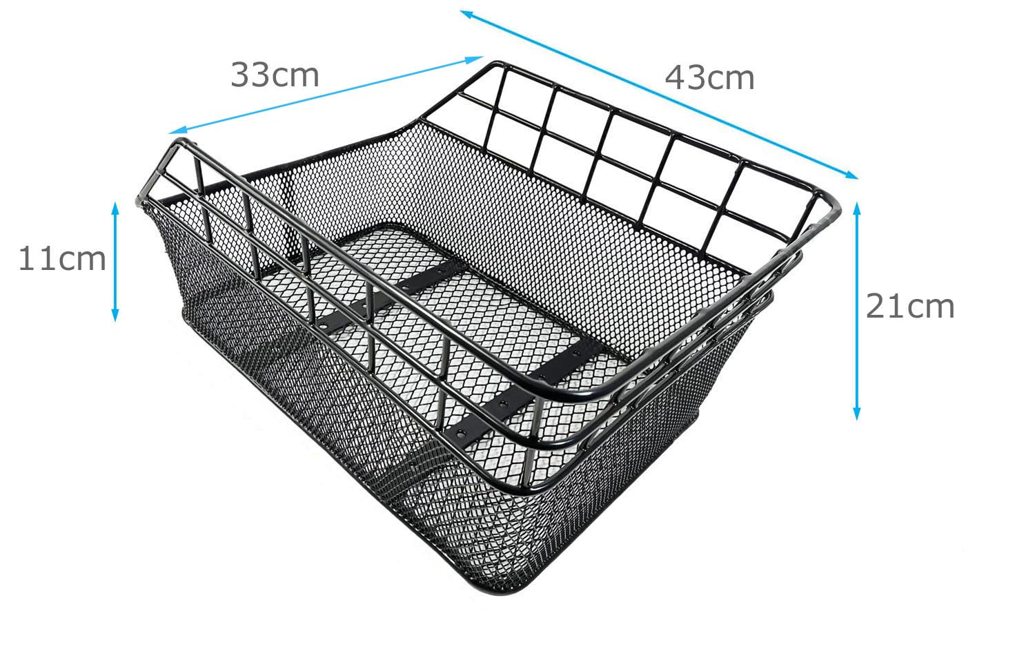 Fahrradkorb XXL Schultaschenkorb Einkaufskorb Gepäckträgerkorb Hinterradkorb 43 x 33 x 21 cm