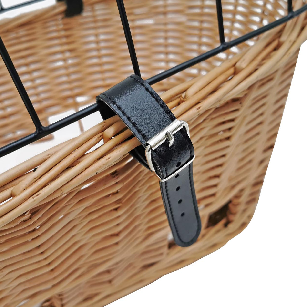 Red Loon Fahrradkorb Weidenkorb Katzenkorb aus Weide mit Gitter für Gepäckträger