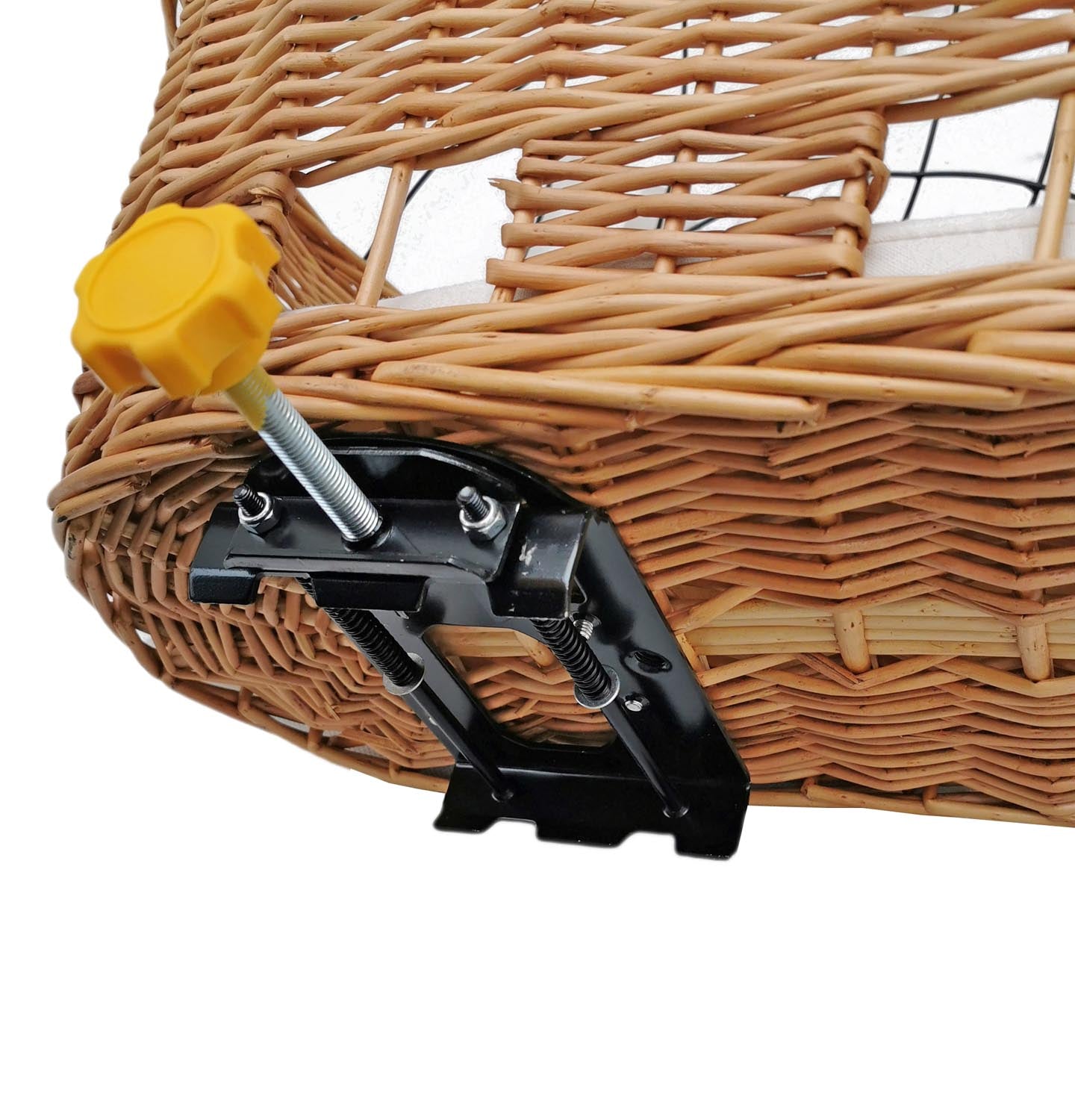 Red Loon Fahrradkorb Weidenkorb Hundekorb aus Weide mit Gitter für Gepäckträger