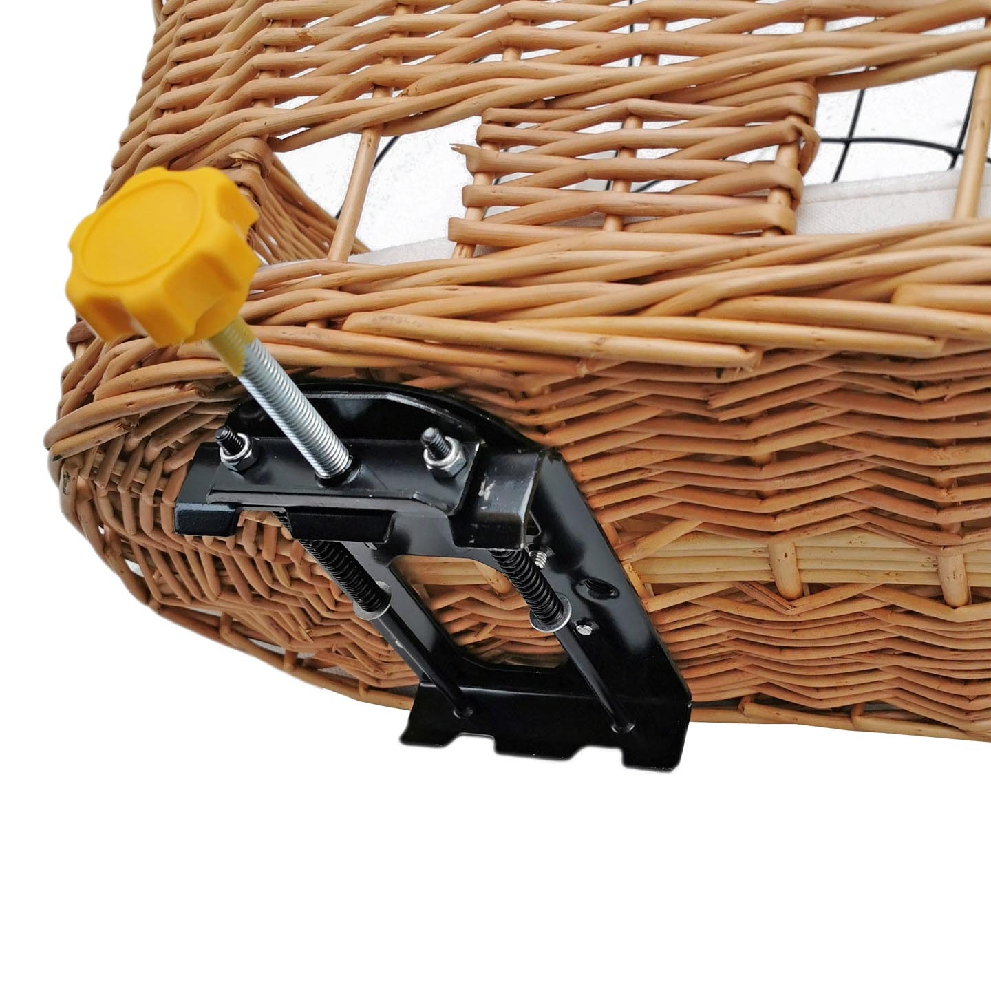 Red Loon Fahrradkorb Weidenkorb Hundekorb aus Weide mit Gitter für Gepäckträger