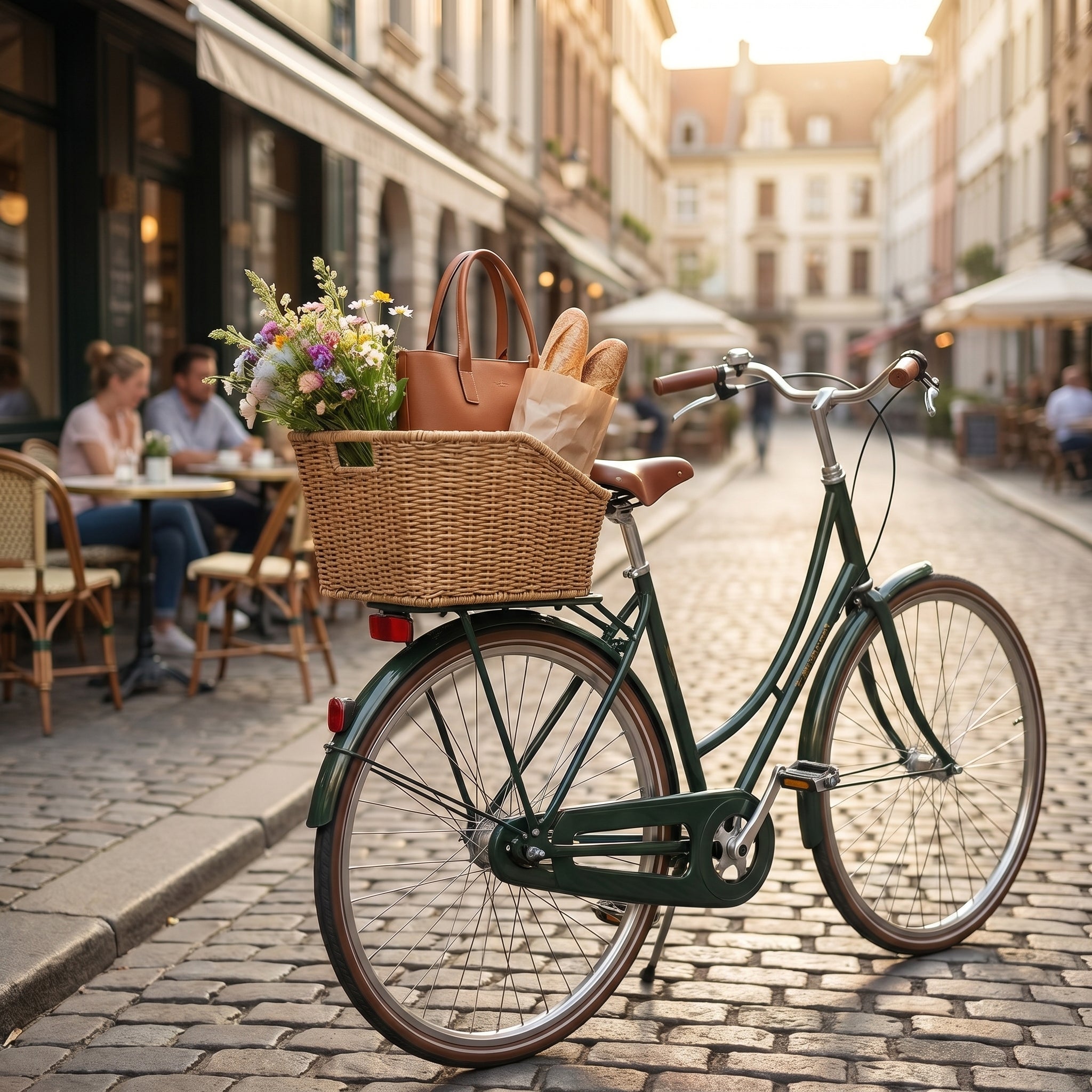 Red Loon Fahrradkorb XL Pro Rattanlook Seegras Gepäckträgerkorb Korb Schultaschen Taschenkorb