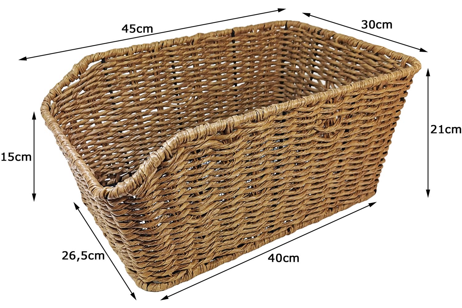 Red Loon Fahrradkorb XL Pro Rattanlook Seegras Gepäckträgerkorb Korb Schultaschen Taschenkorb