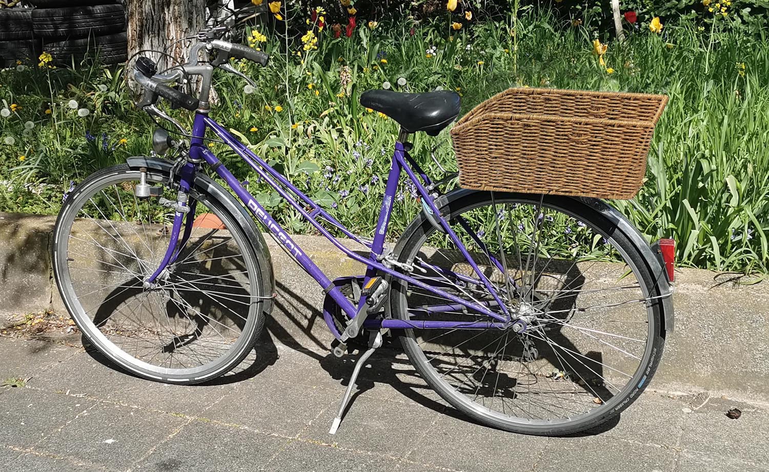 Red Loon Fahrradkorb XL Pro Rattanlook Seegras Gepäckträgerkorb Korb Schultaschen Taschenkorb