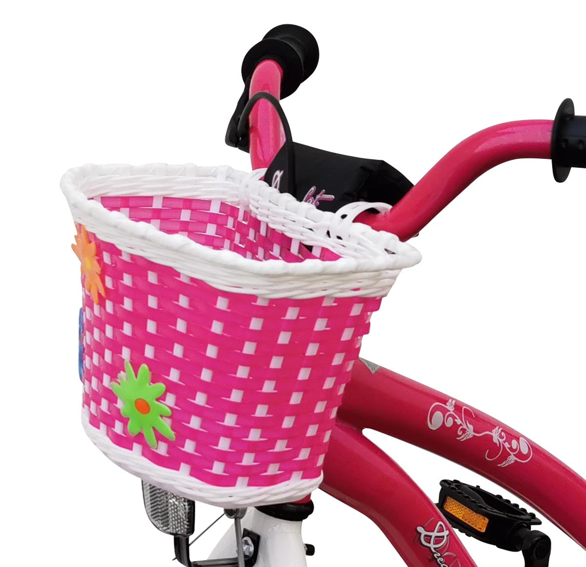 Kinder Fahrradkorb Lenkerkorb mit Blumen Red Loon engmaschig abnehmbar