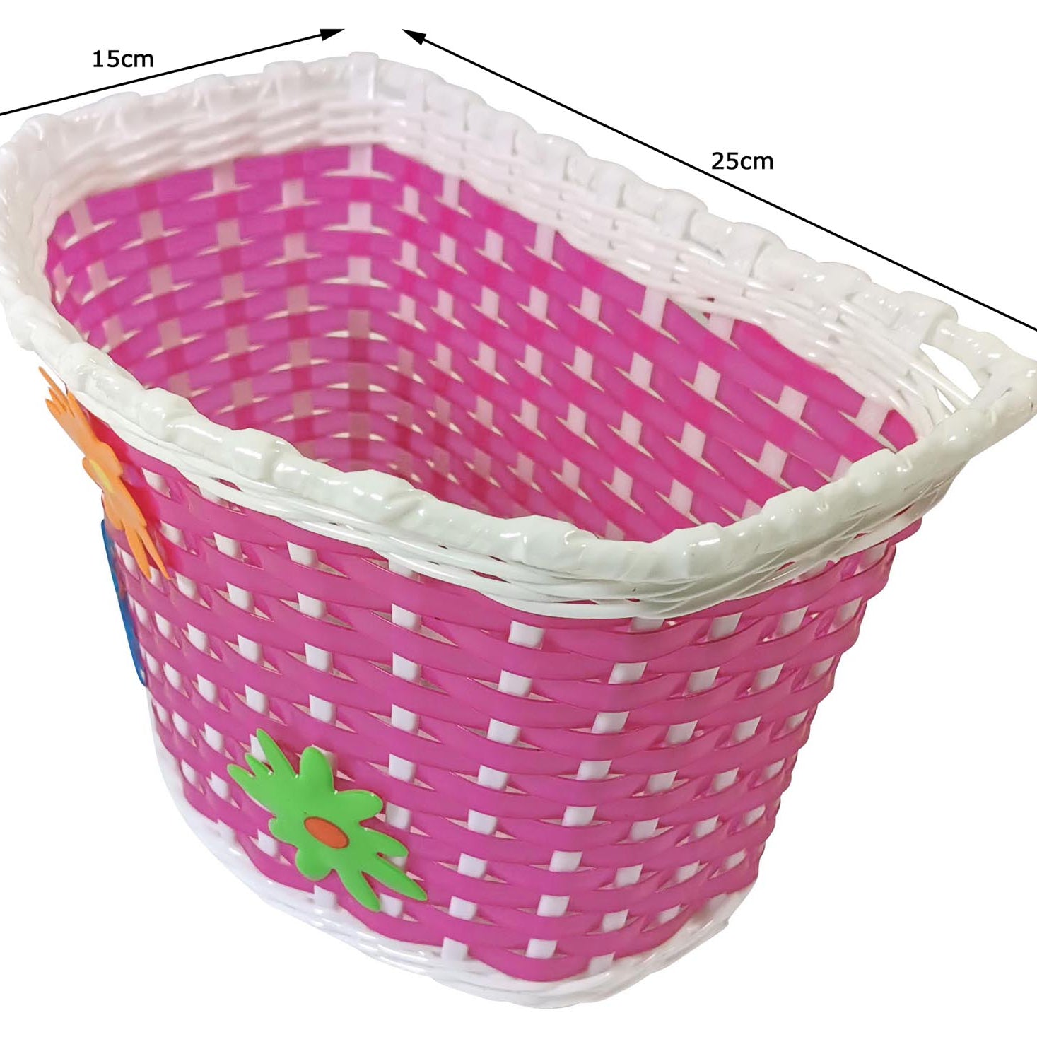 Kinder Fahrradkorb Lenkerkorb mit Blumen Red Loon engmaschig abnehmbar