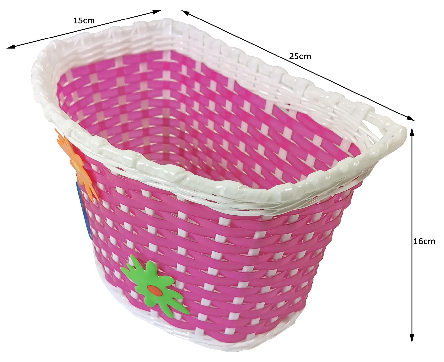 Kinder Fahrradkorb Lenkerkorb mit Blumen Red Loon engmaschig abnehmbar