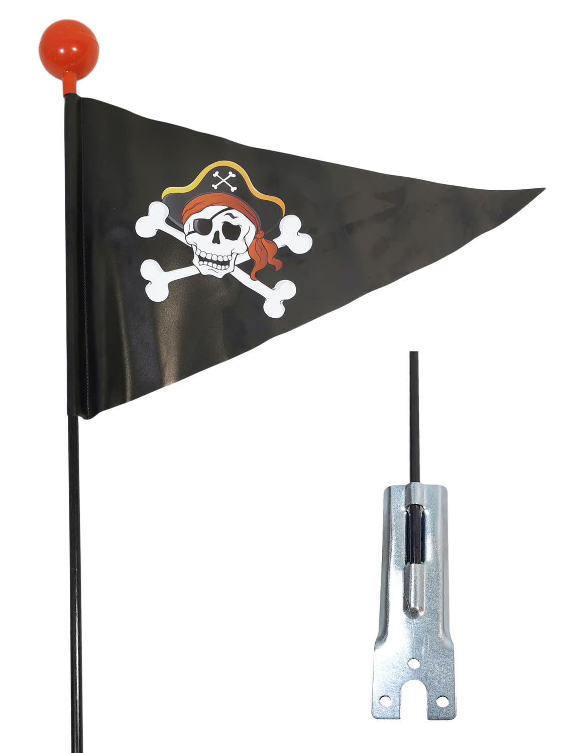 Pirat Fahrradwimpel + Fahrradklingel Fahrradglocke Fahrrad Fahne Flagge Wimpel