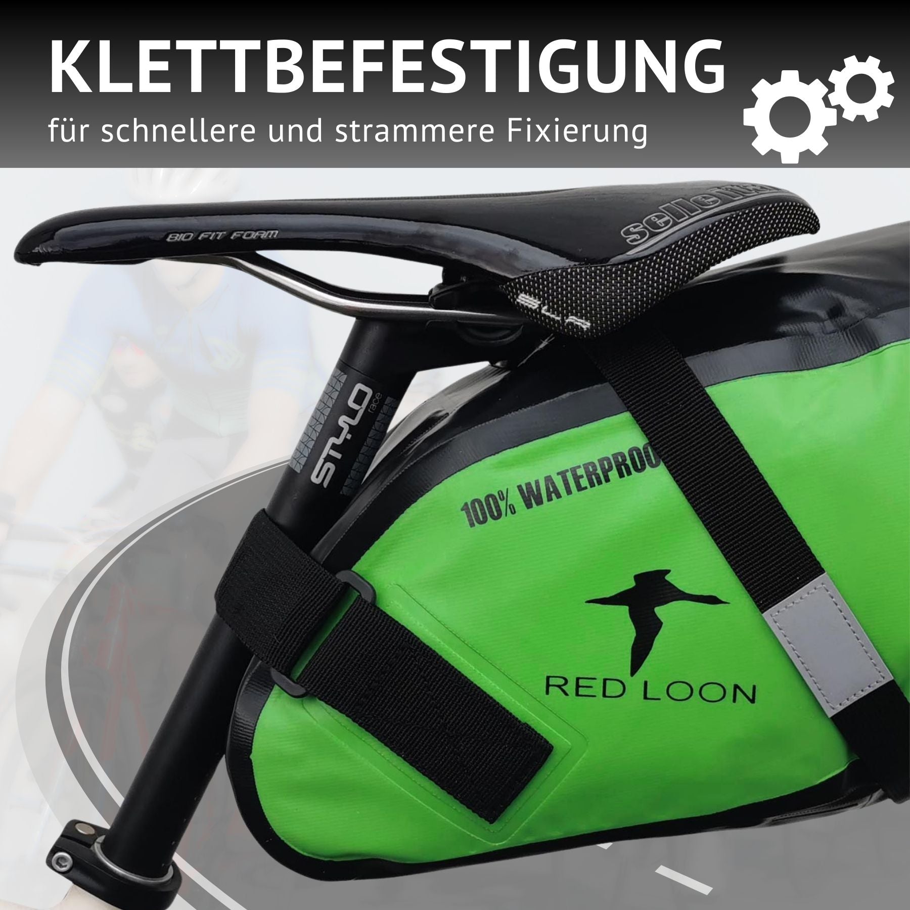 Satteltasche Red Loon Backloader 15Ltr wasserdicht Fahrradtasche Bikepacking Packtasche