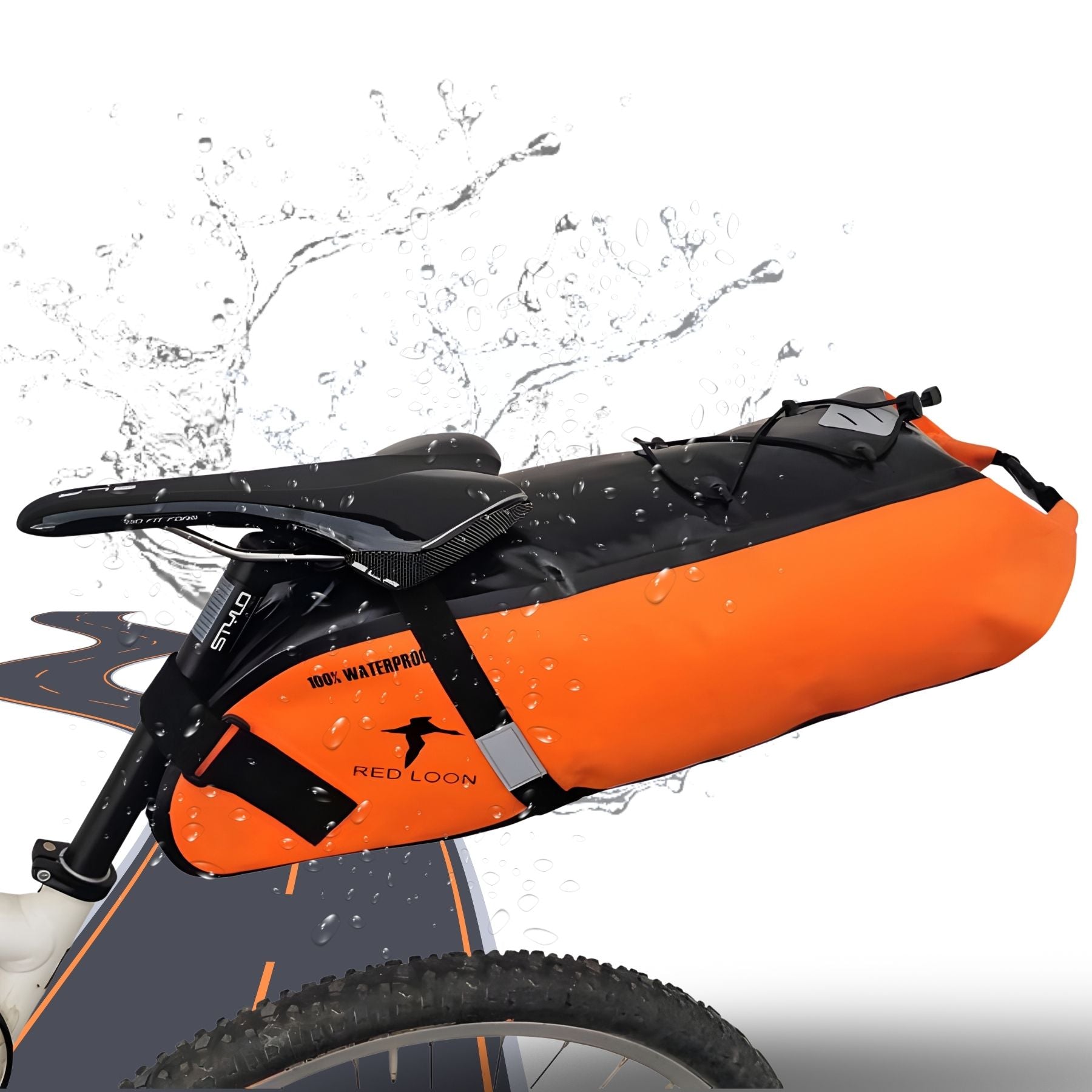 Satteltasche Red Loon Backloader 15Ltr wasserdicht Fahrradtasche Bikepacking Packtasche