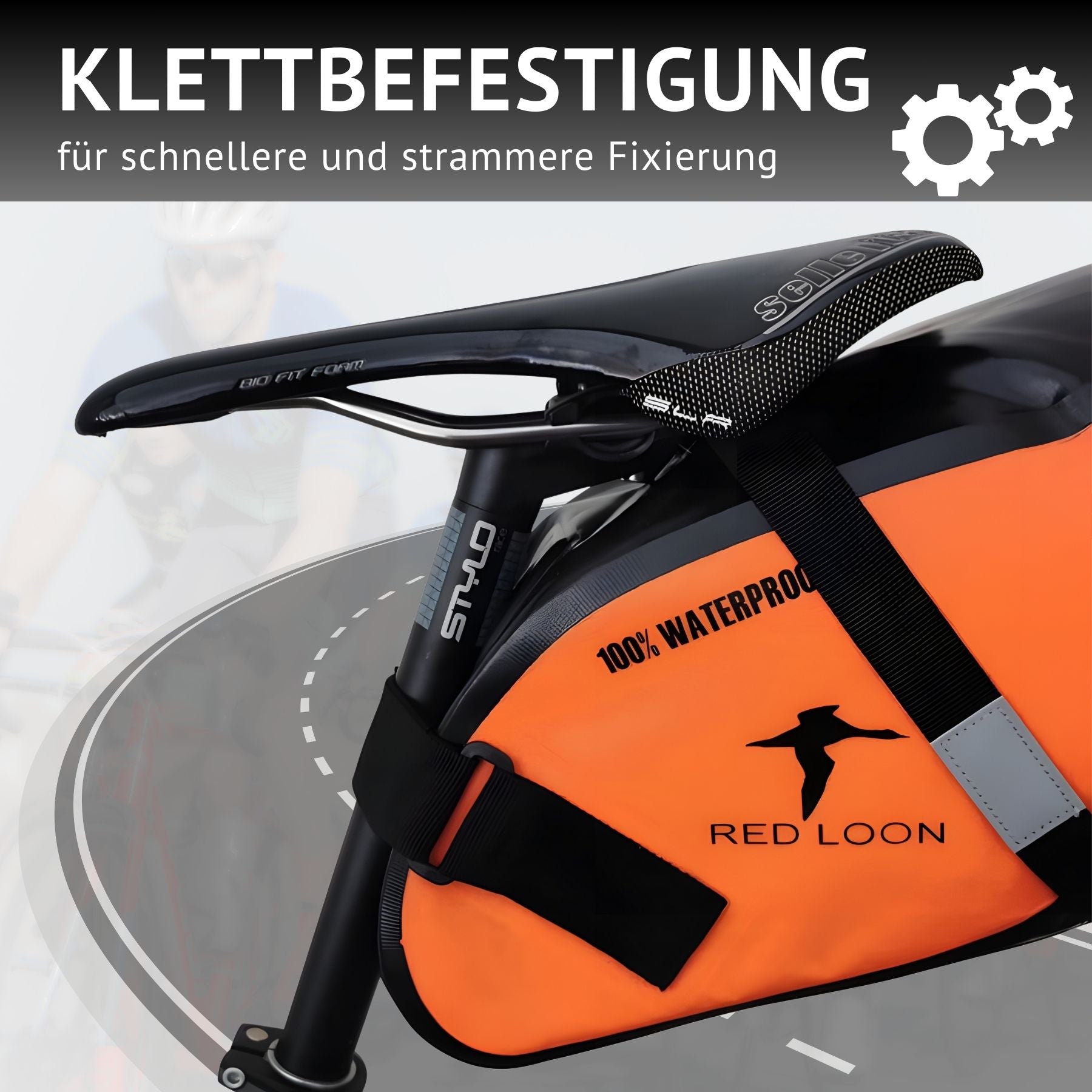 Satteltasche Red Loon Backloader 15Ltr wasserdicht Fahrradtasche Bikepacking Packtasche