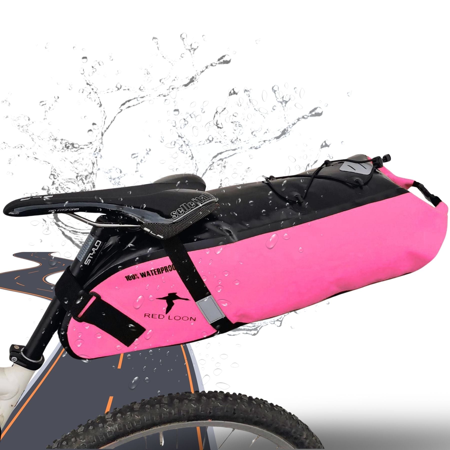 Satteltasche Red Loon Backloader 15Ltr wasserdicht Fahrradtasche Bikepacking Packtasche