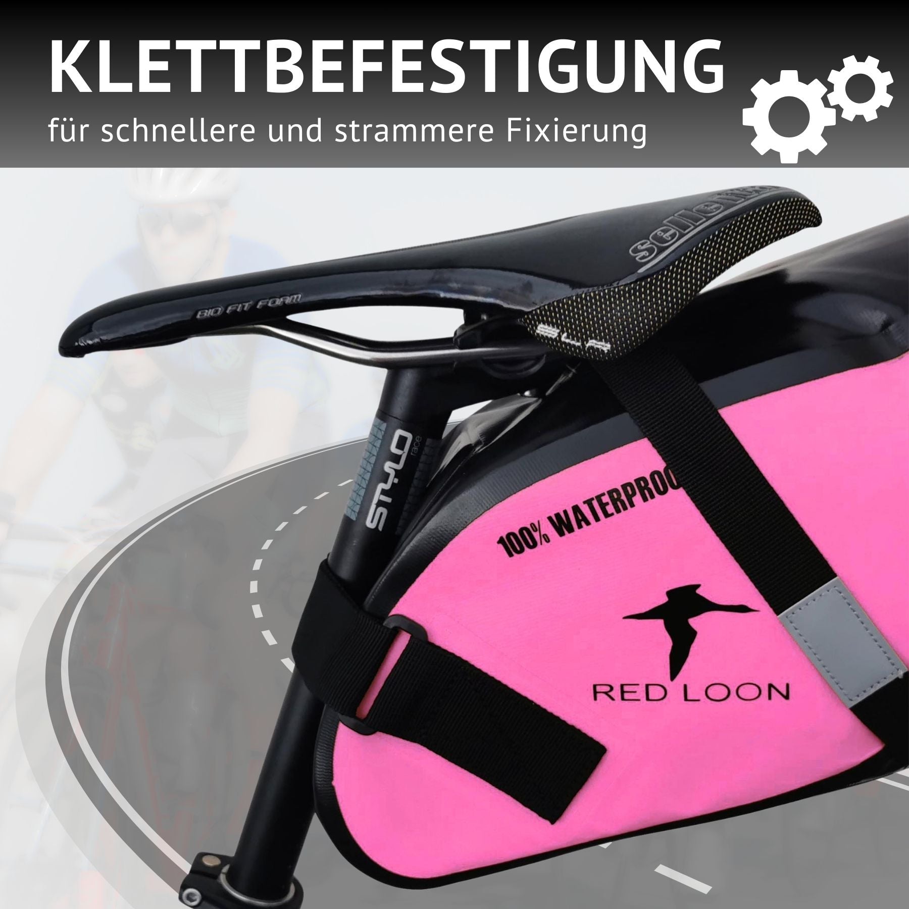 Satteltasche Red Loon Backloader 15Ltr wasserdicht Fahrradtasche Bikepacking Packtasche