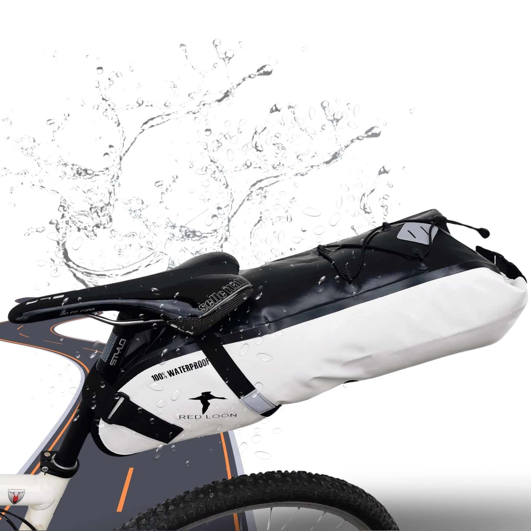 Satteltasche Red Loon Backloader 15Ltr wasserdicht Fahrradtasche Bikepacking Packtasche