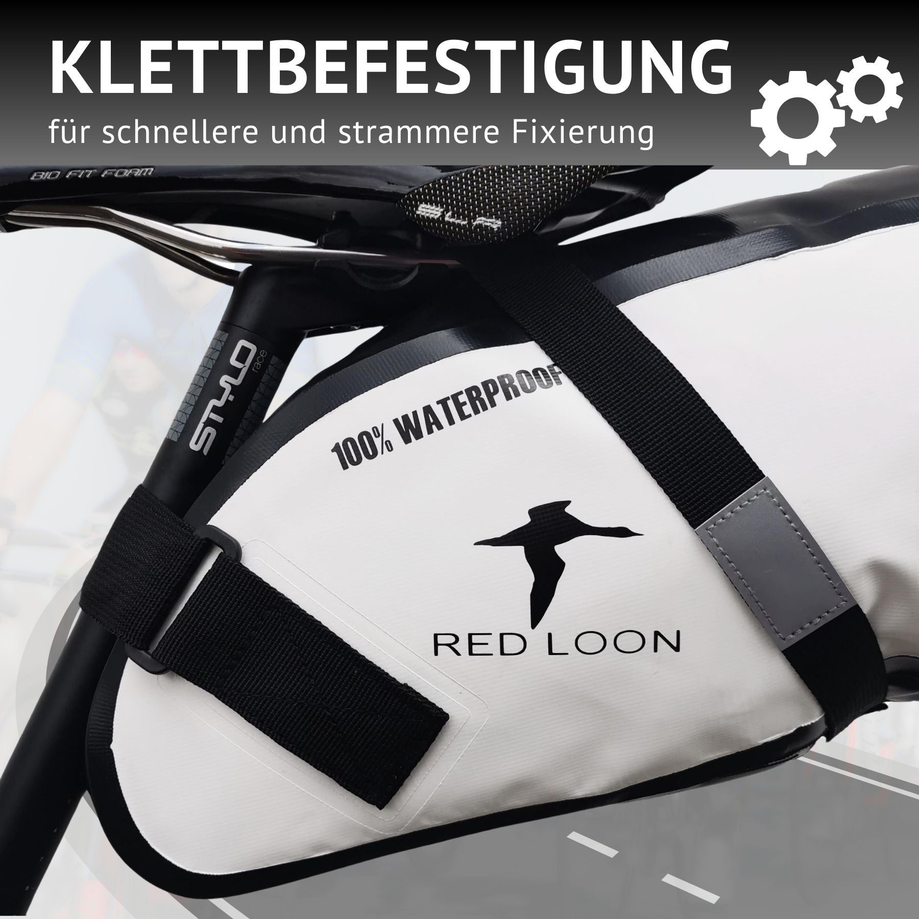 Satteltasche Red Loon Backloader 15Ltr wasserdicht Fahrradtasche Bikepacking Packtasche