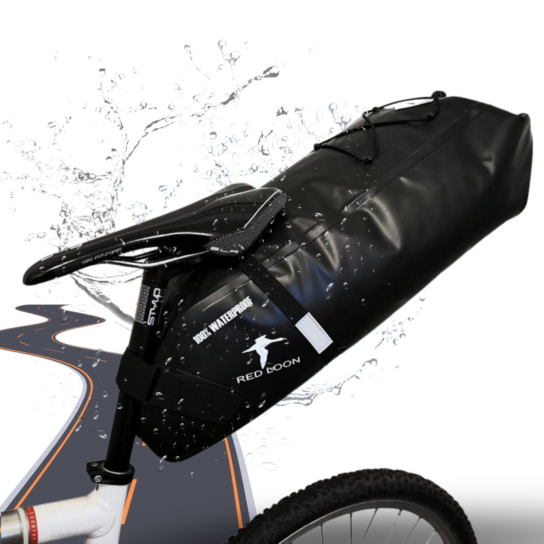 Satteltasche Red Loon Backloader 15Ltr wasserdicht Fahrradtasche Bikepacking Packtasche