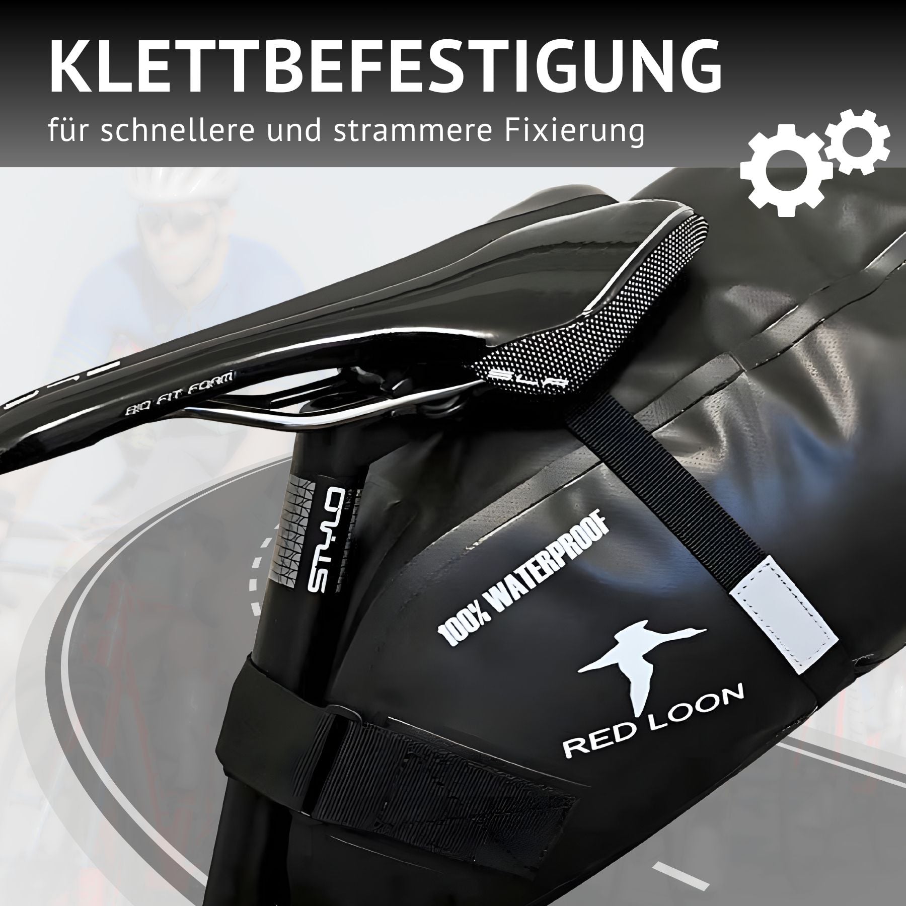 Satteltasche Red Loon Backloader 15Ltr wasserdicht Fahrradtasche Bikepacking Packtasche