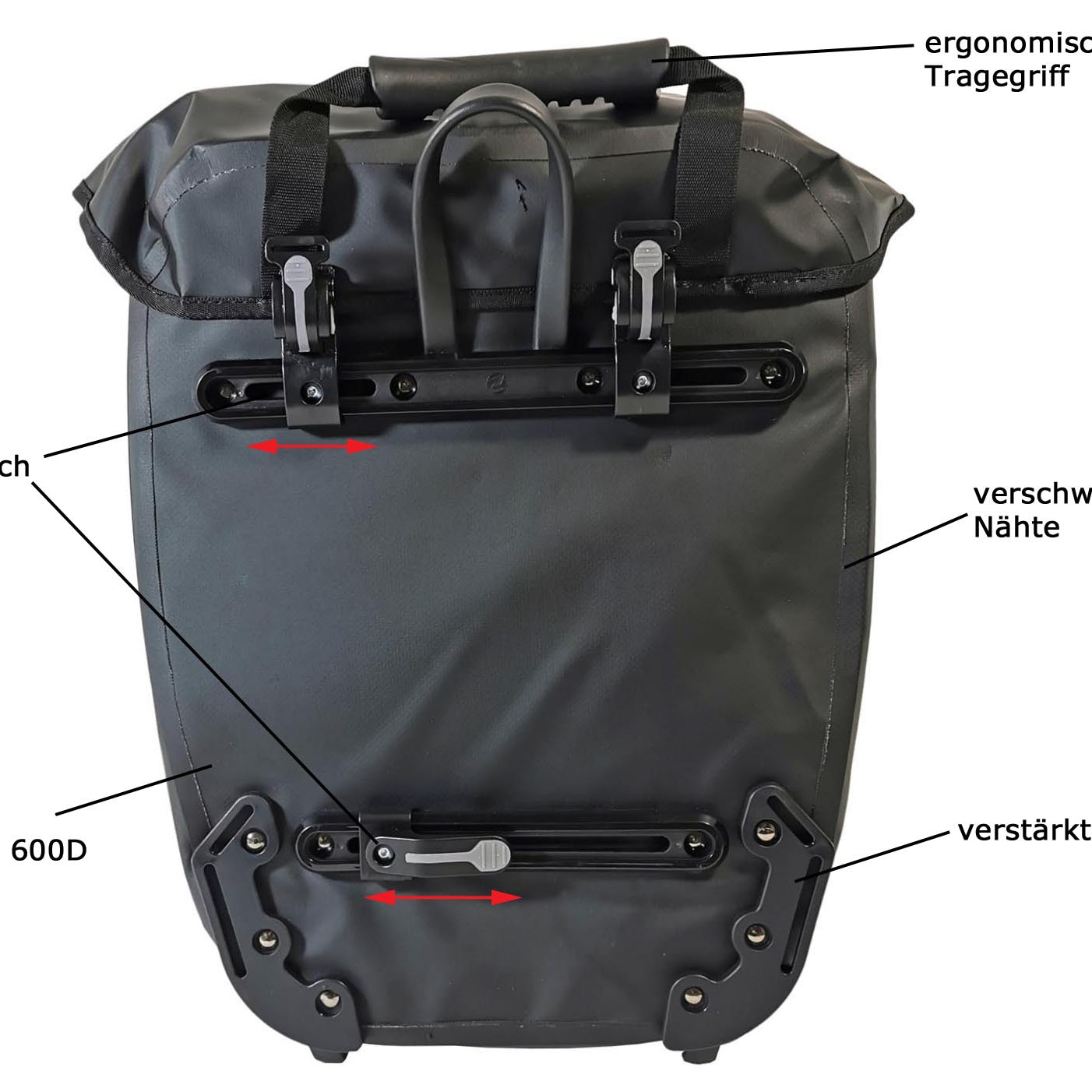 Fahrradtasche Pro Plus Packtasche Gepäckträgertasche Red Loon LKW-Plane wasserdicht