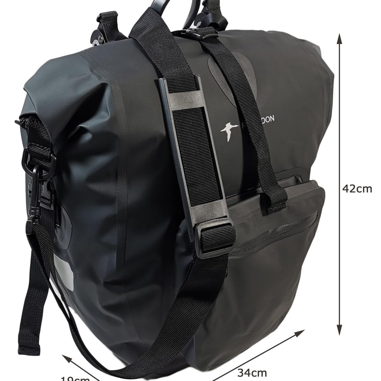 2x Fahrradtasche Red Loon Plus Packtasche schwarz Gepäckträgertasche Gepäcktasche