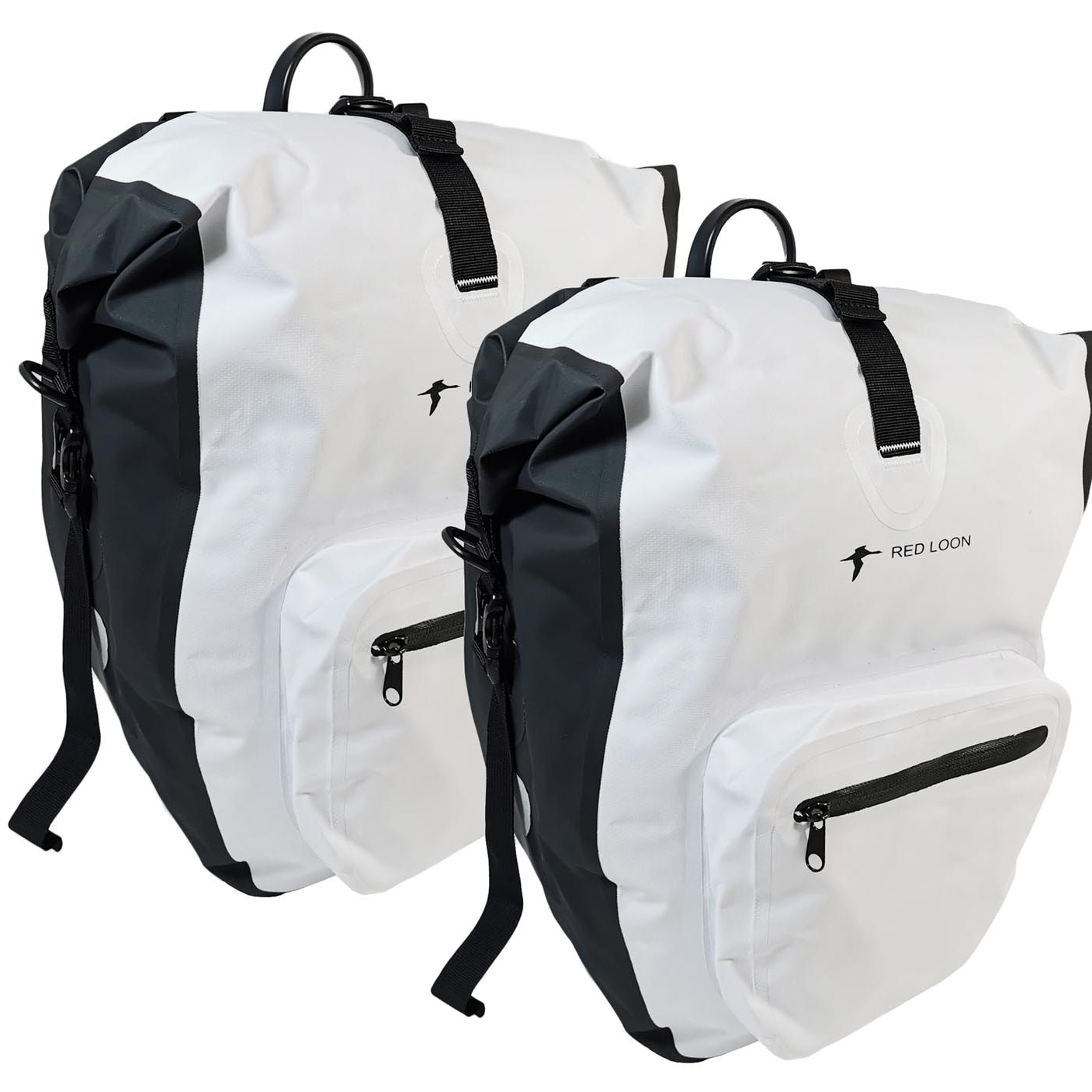 2x Fahrradtasche Red Loon Plus Packtasche weiß Gepäckträgertasche Gepäcktasche