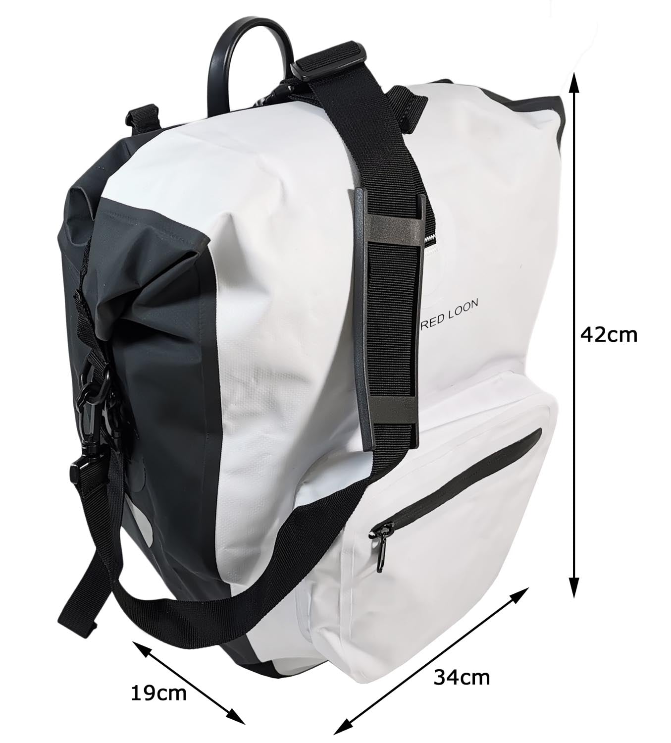 Fahrradtasche Red Loon Plus Packtasche weiß Gepäckträgertasche Gepäcktasche