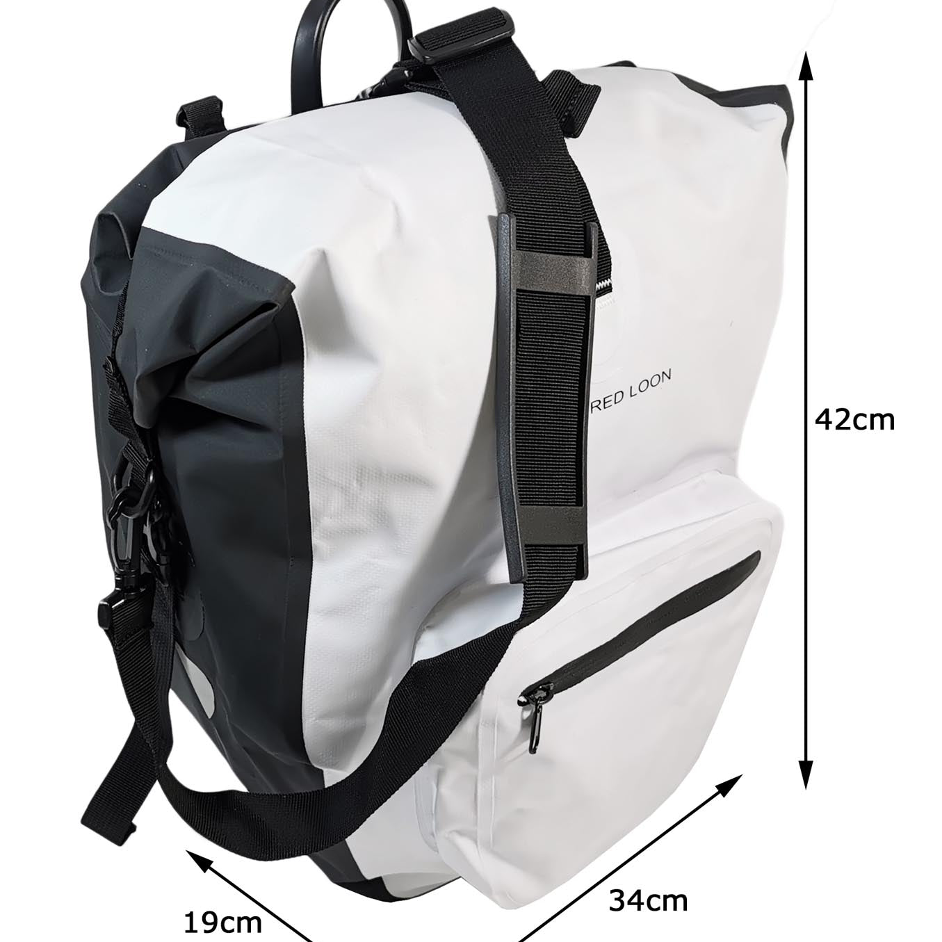 2x Fahrradtasche Red Loon Plus Packtasche weiß Gepäckträgertasche Gepäcktasche